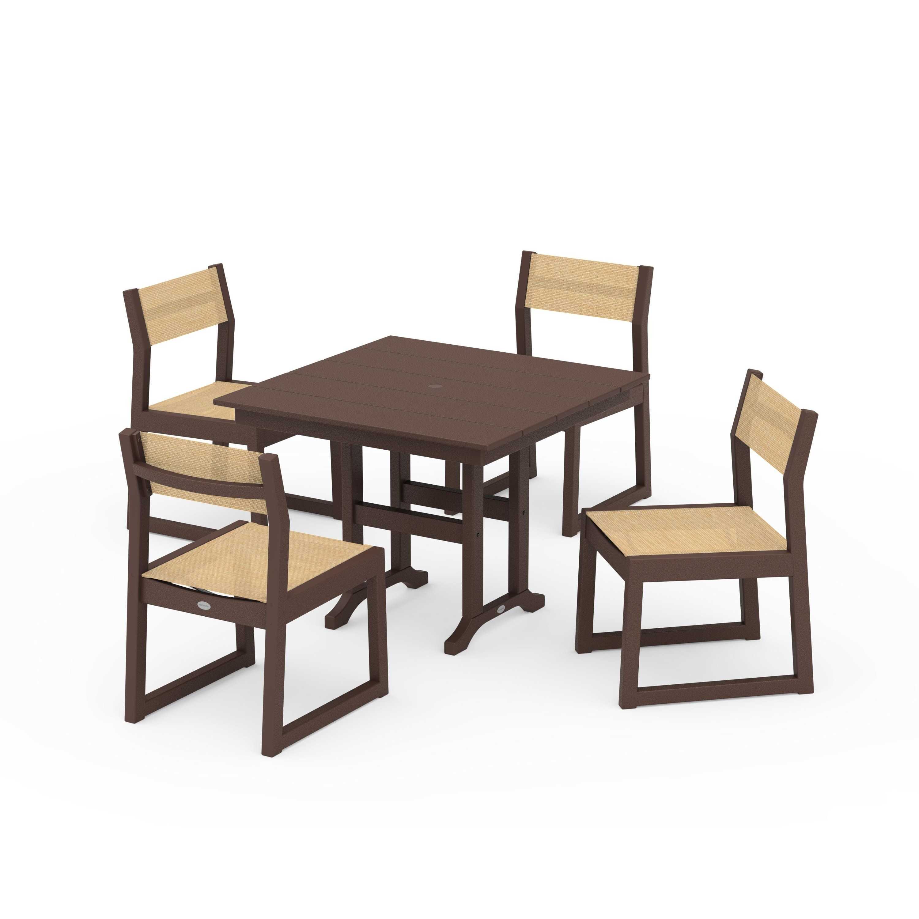 EDGE Sling Side Chair 5-Piece Farmhouse Dining Set - Image 94