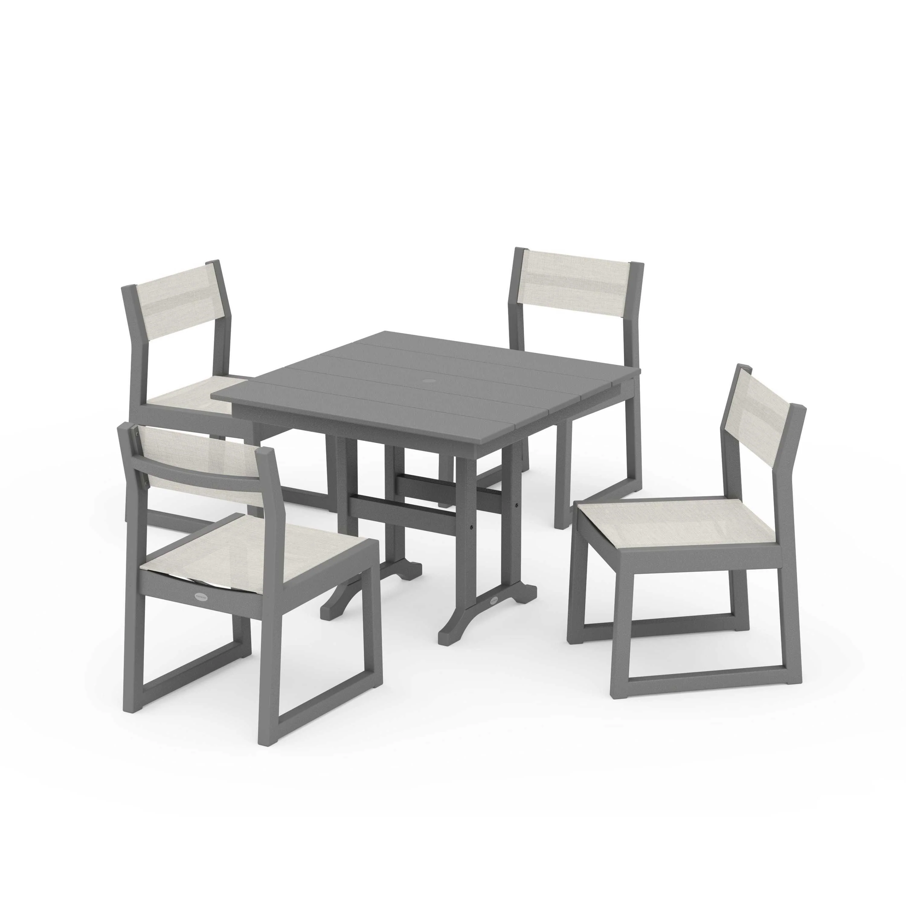 EDGE Sling Side Chair 5-Piece Farmhouse Dining Set - Image 95