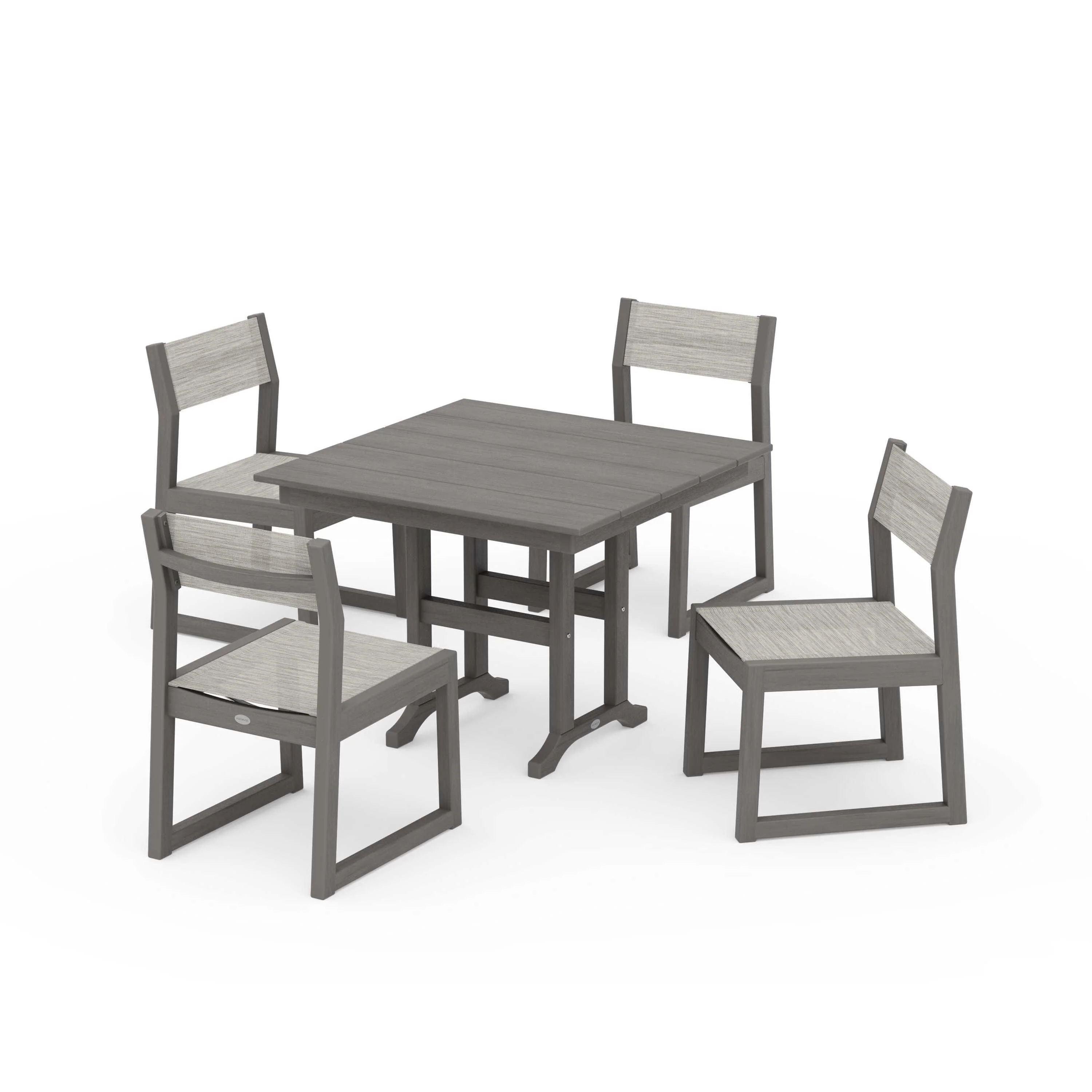 EDGE Sling Side Chair 5-Piece Farmhouse Dining Set - Image 99