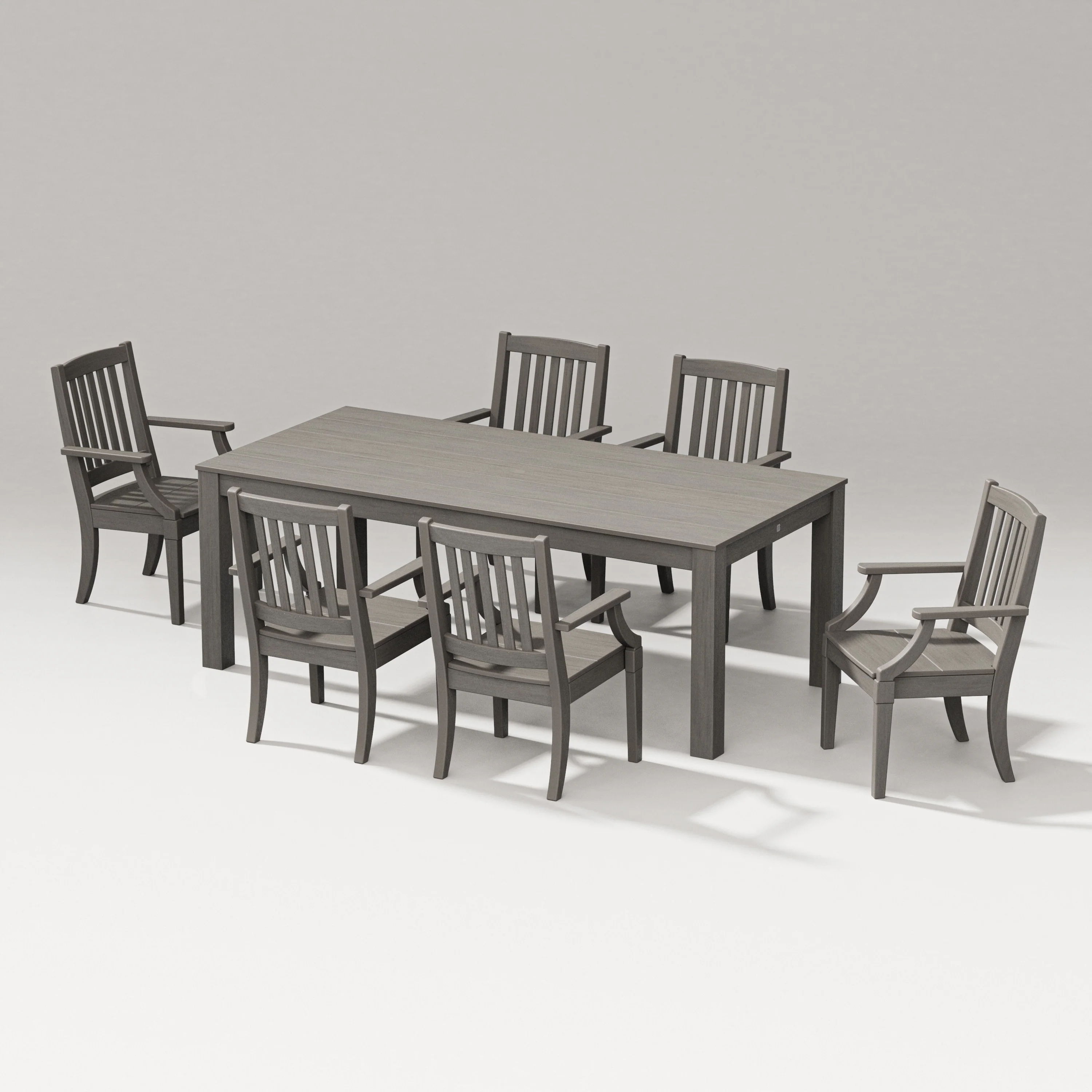 Estate Arm Chair 7-Piece Parsons Table Dining Set - Image 3