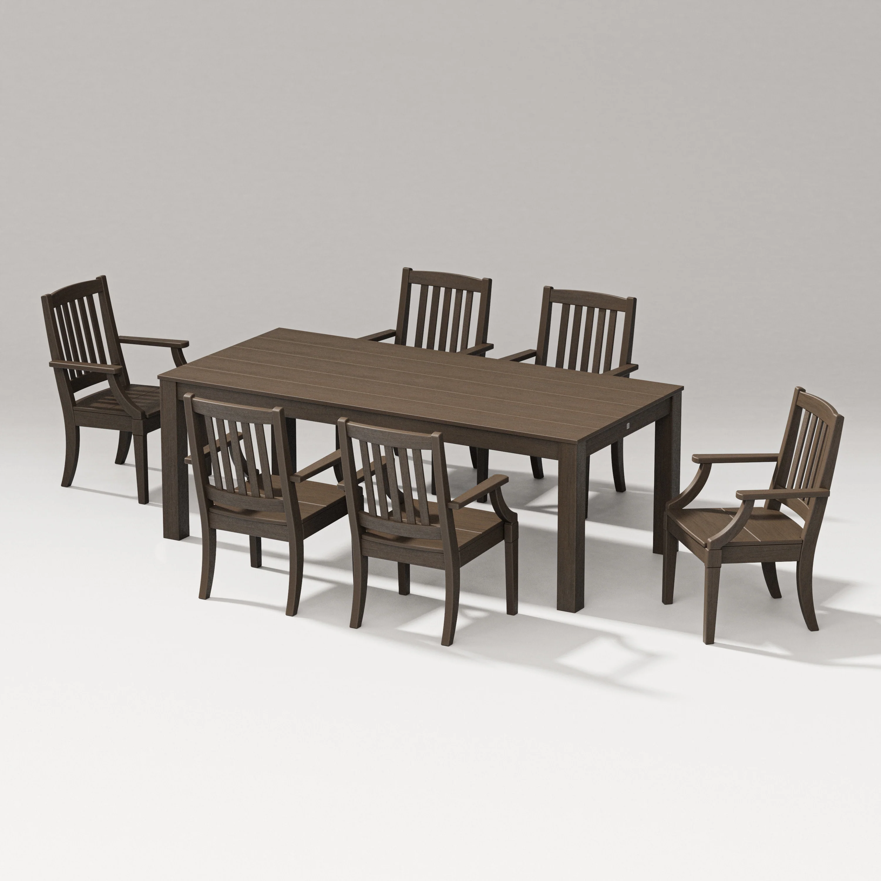 Estate Arm Chair 7-Piece Parsons Table Dining Set - Image 5