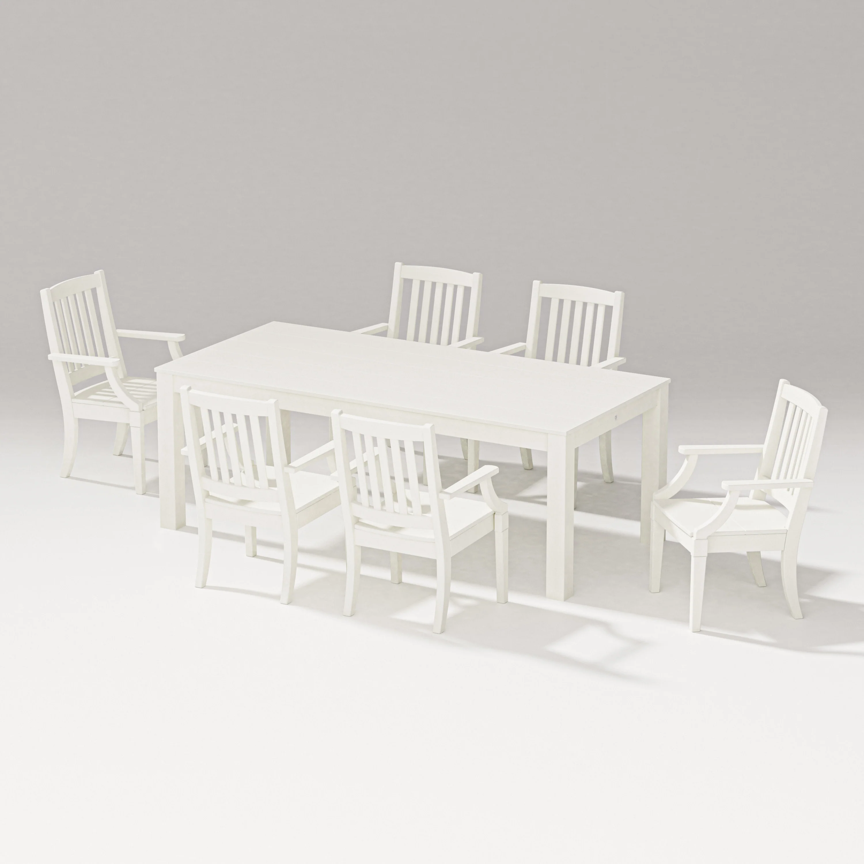 Estate Arm Chair 7-Piece Parsons Table Dining Set - Image 6