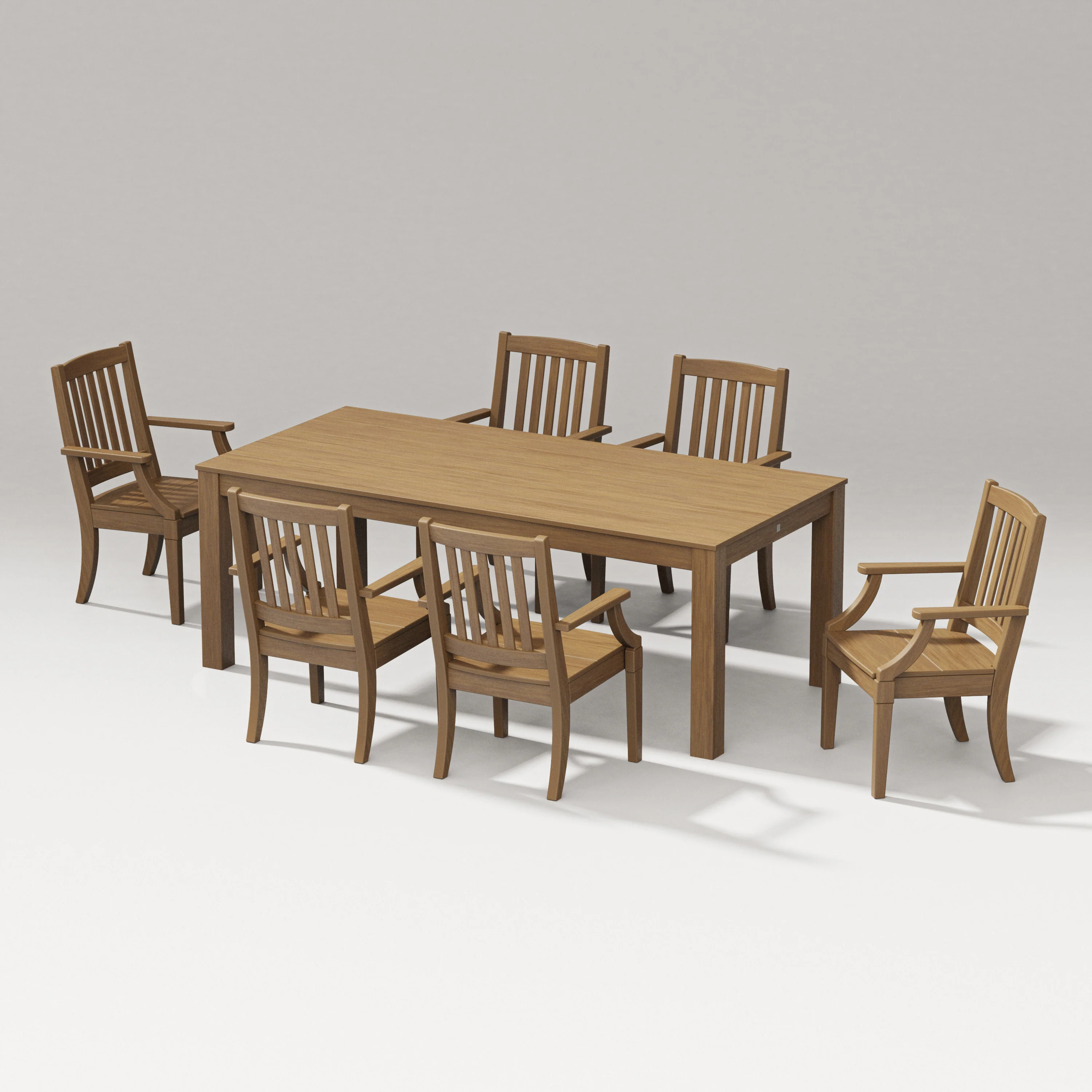 Estate Arm Chair 7-Piece Parsons Table Dining Set - Image 7