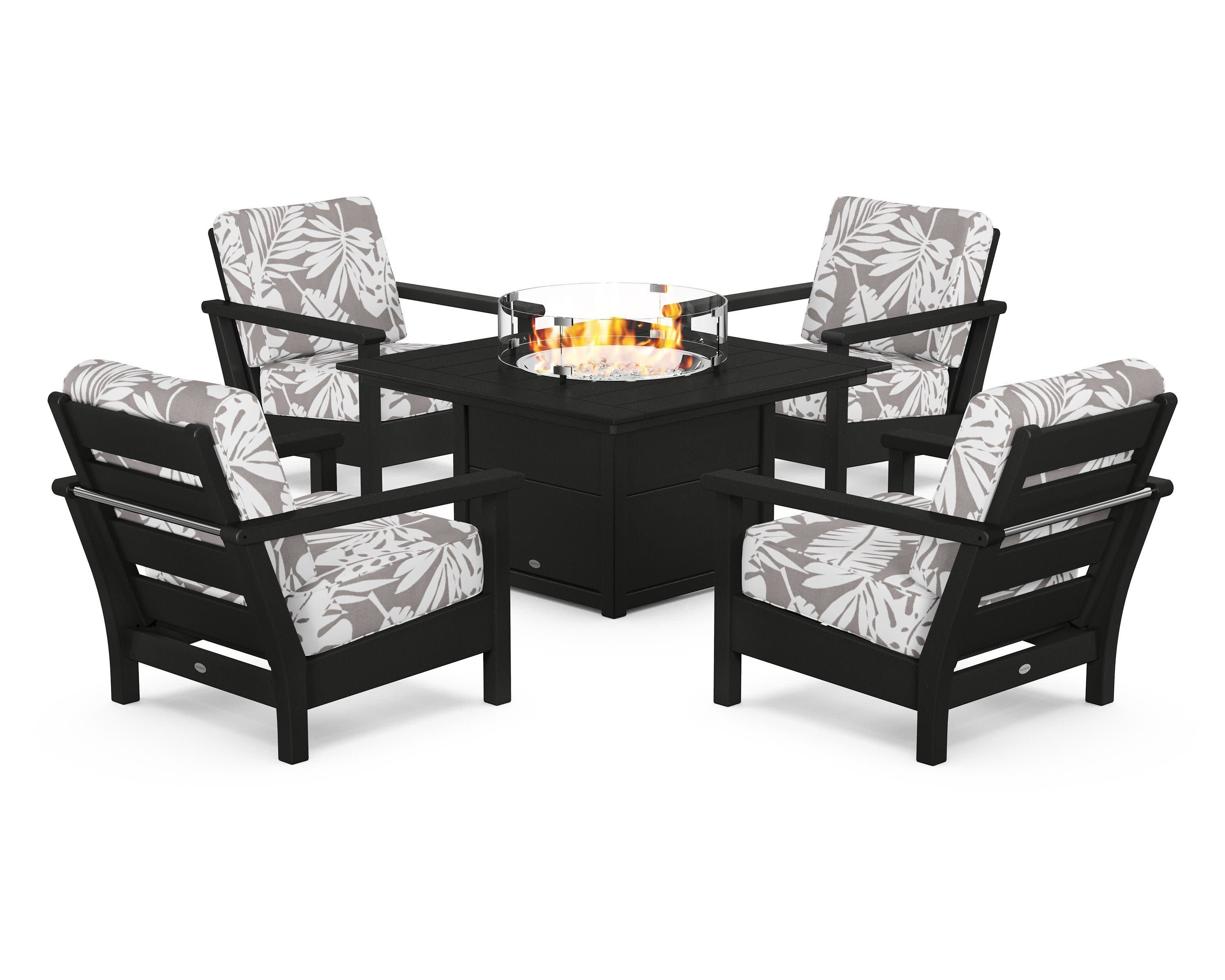 Harbour 5-Piece Conversation Set with Fire Pit Table - Image 24