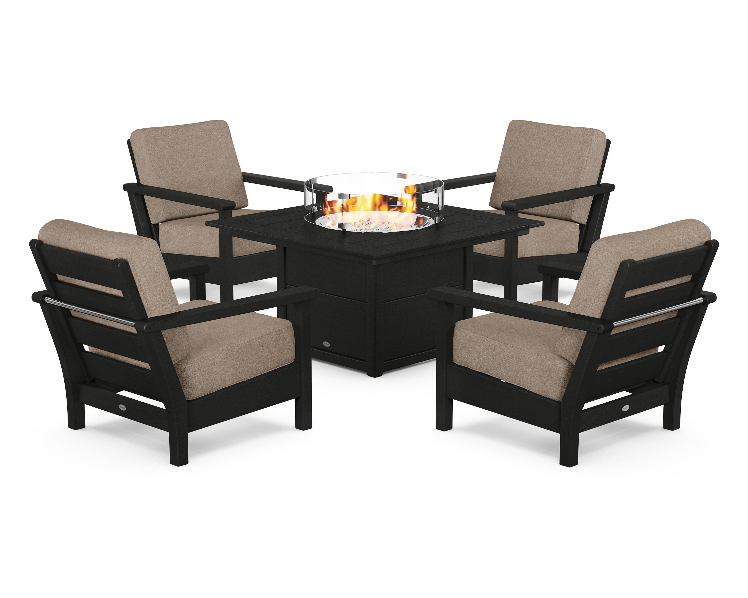 Harbour 5-Piece Conversation Set with Fire Pit Table - Image 45