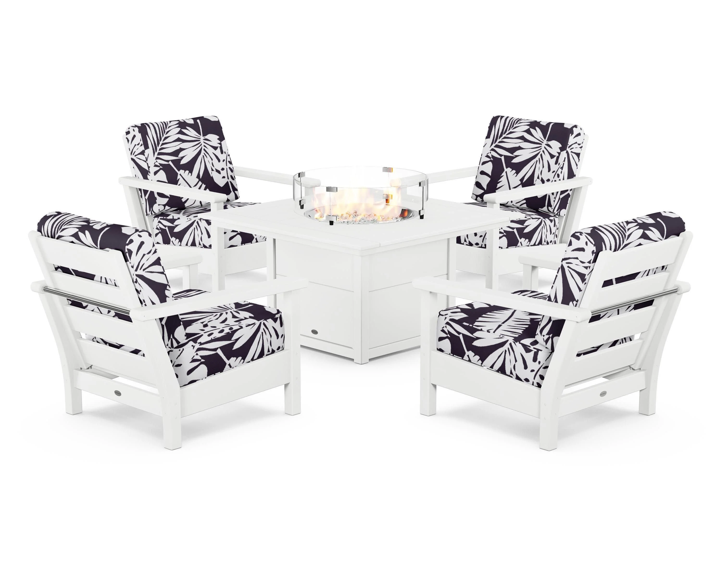 Harbour 5-Piece Conversation Set with Fire Pit Table - Image 82
