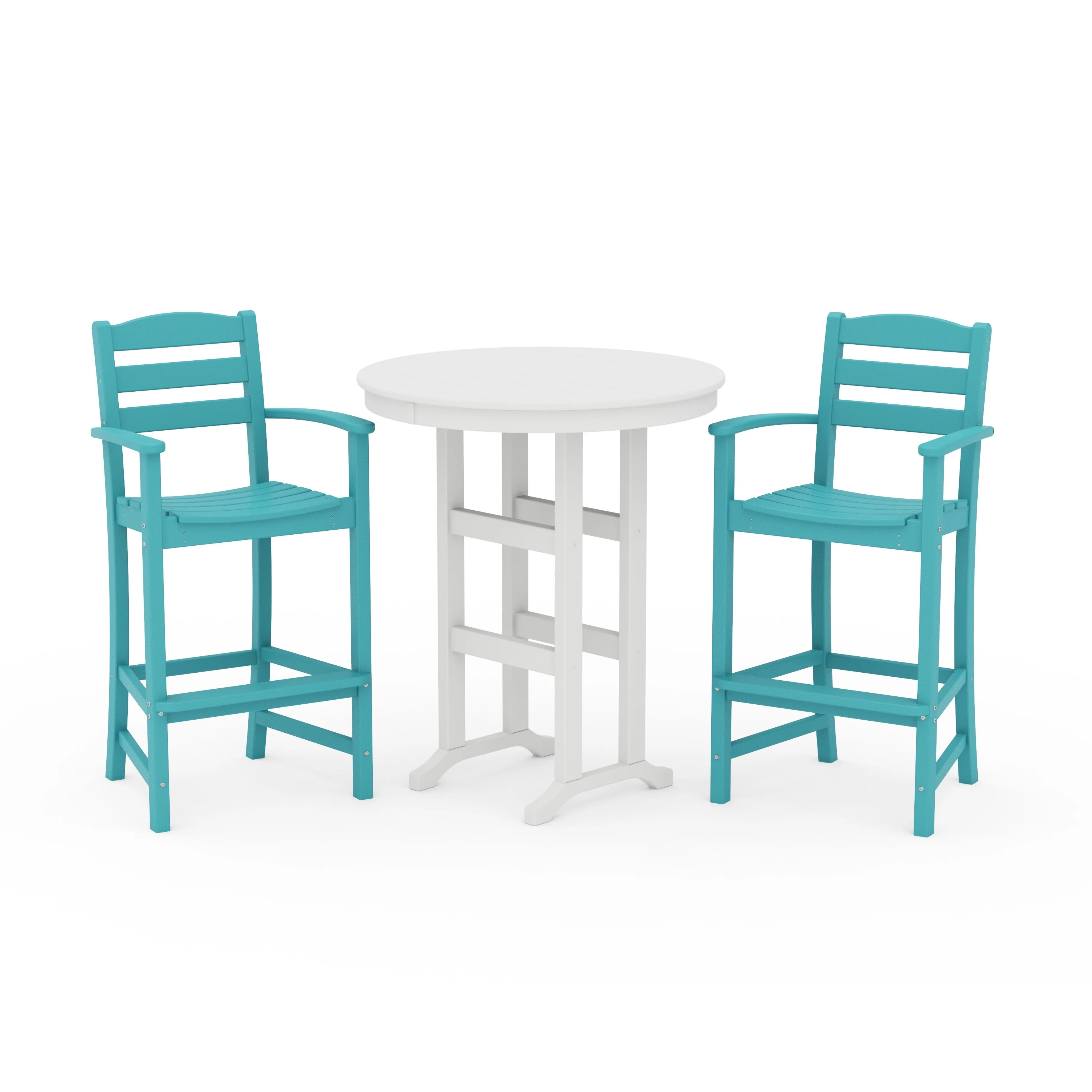 La Casa Café 3-Piece Round Farmhouse Bar Set - Image 10