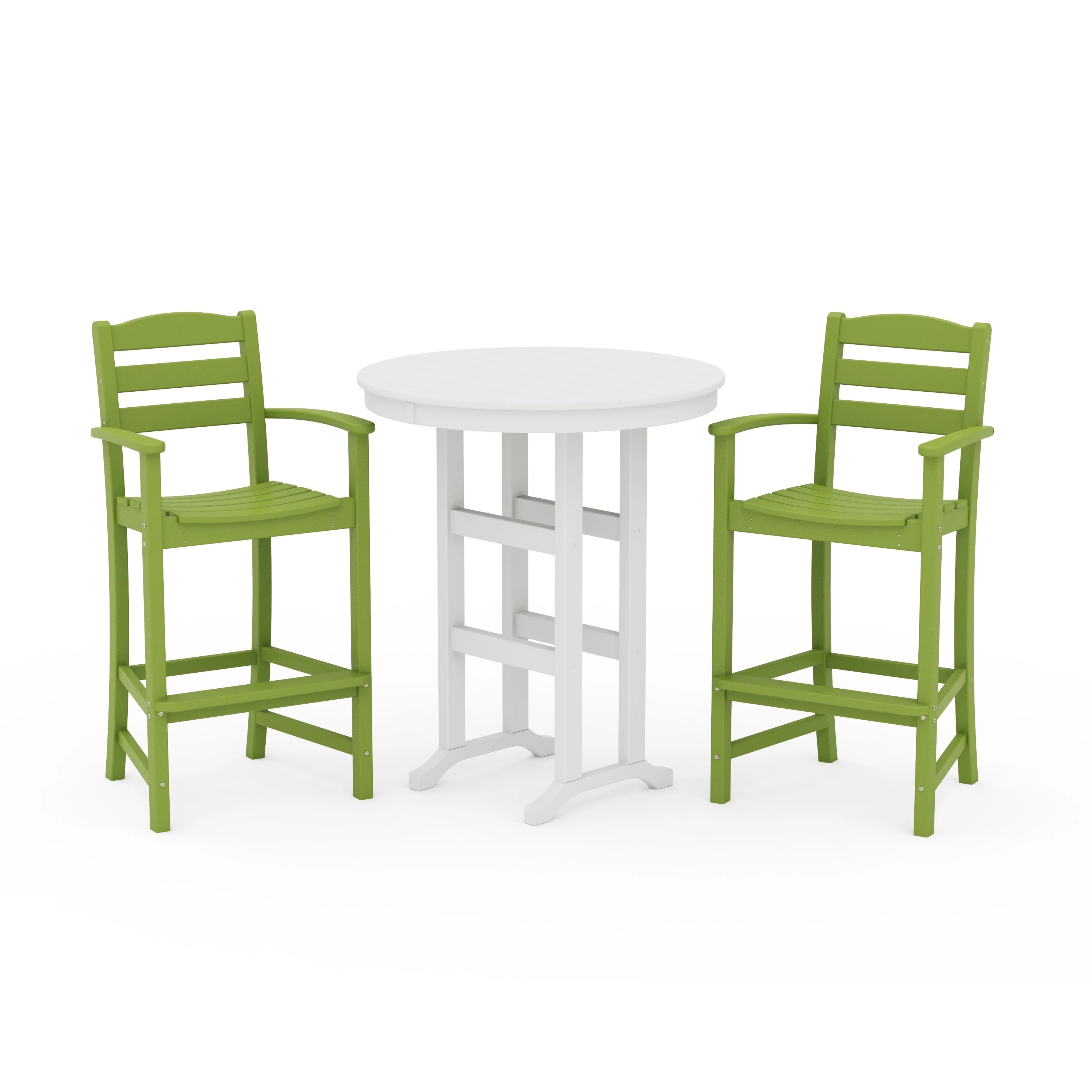 La Casa Café 3-Piece Round Farmhouse Bar Set - Image 12