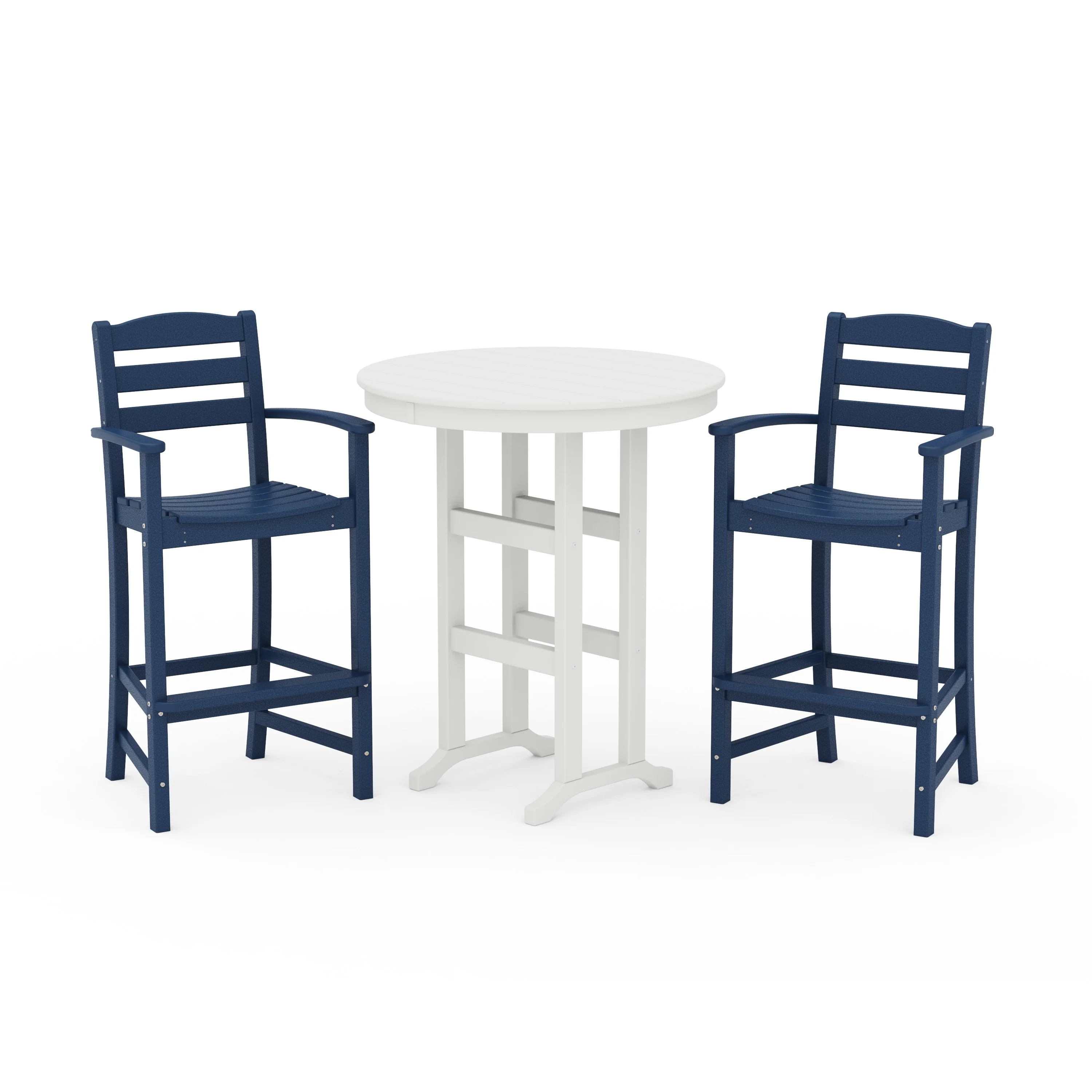 La Casa Café 3-Piece Round Farmhouse Bar Set - Image 15
