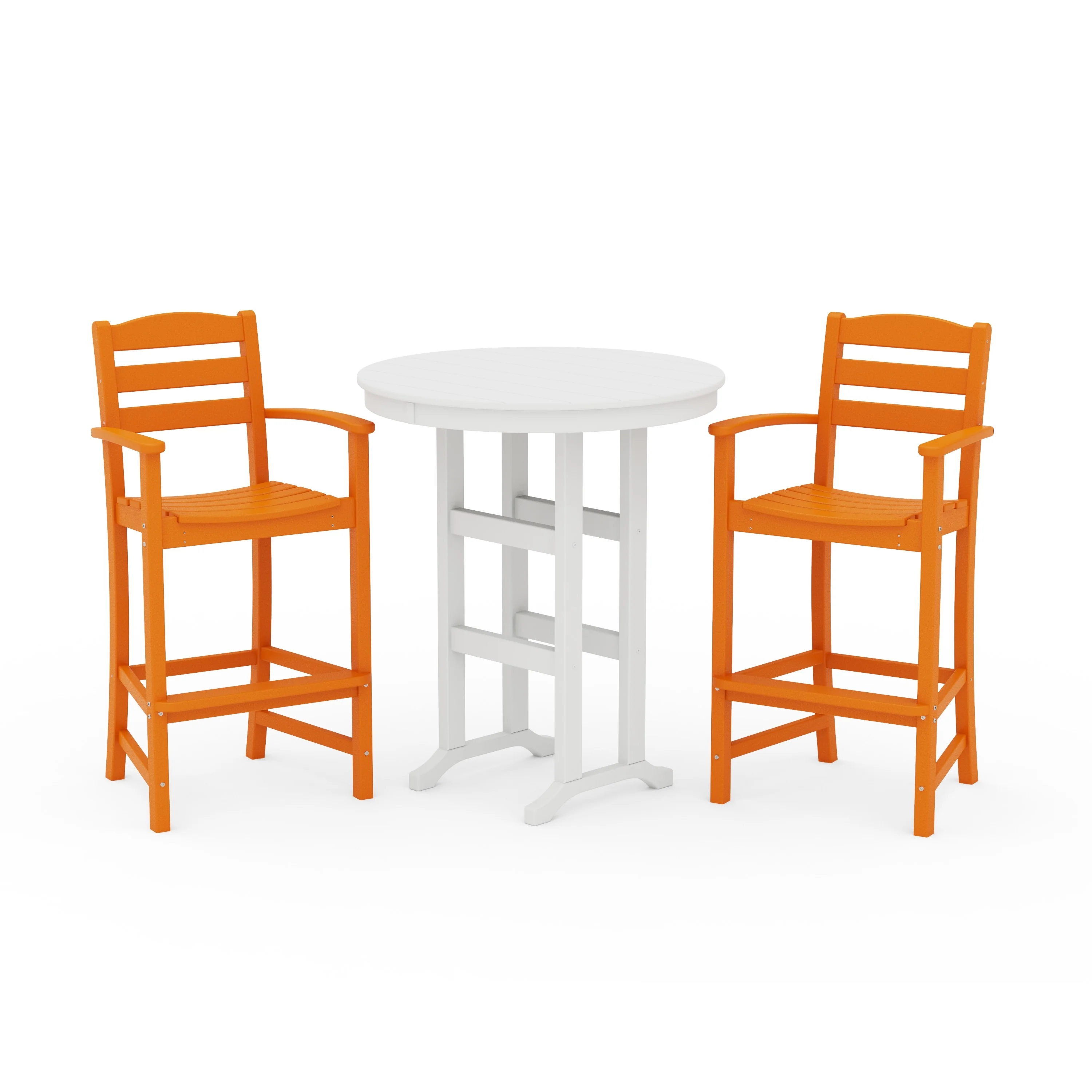 La Casa Café 3-Piece Round Farmhouse Bar Set - Image 4
