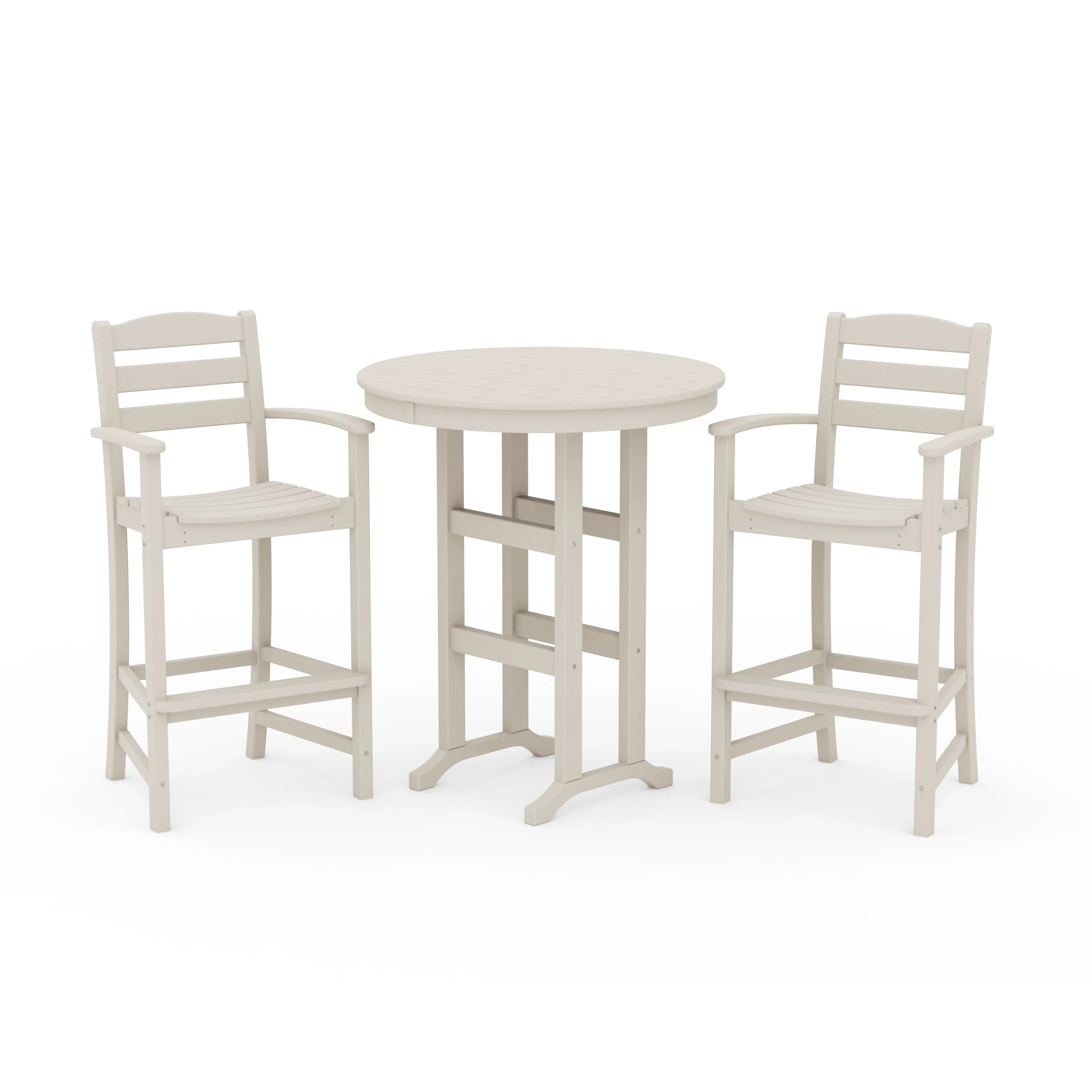 La Casa Café 3-Piece Round Farmhouse Bar Set - Image 5