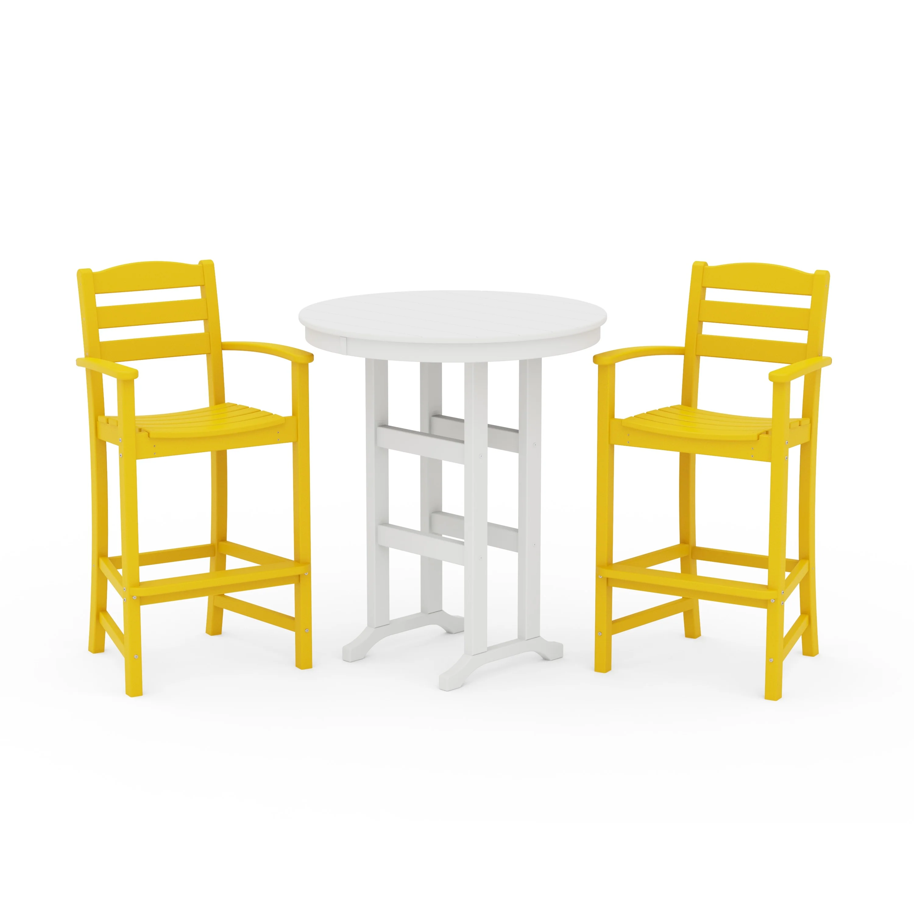 La Casa Café 3-Piece Round Farmhouse Bar Set - Image 6