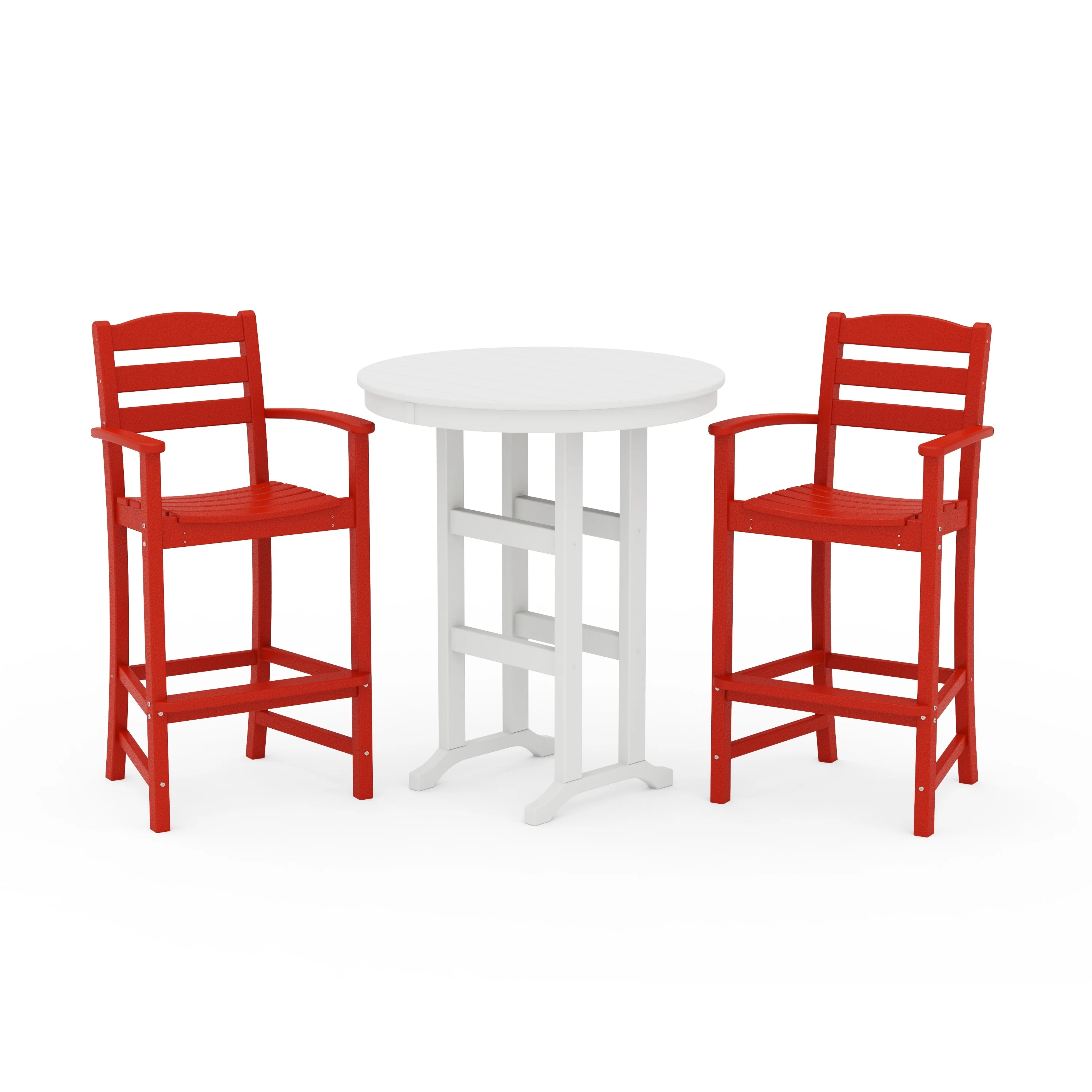 La Casa Café 3-Piece Round Farmhouse Bar Set - Image 7