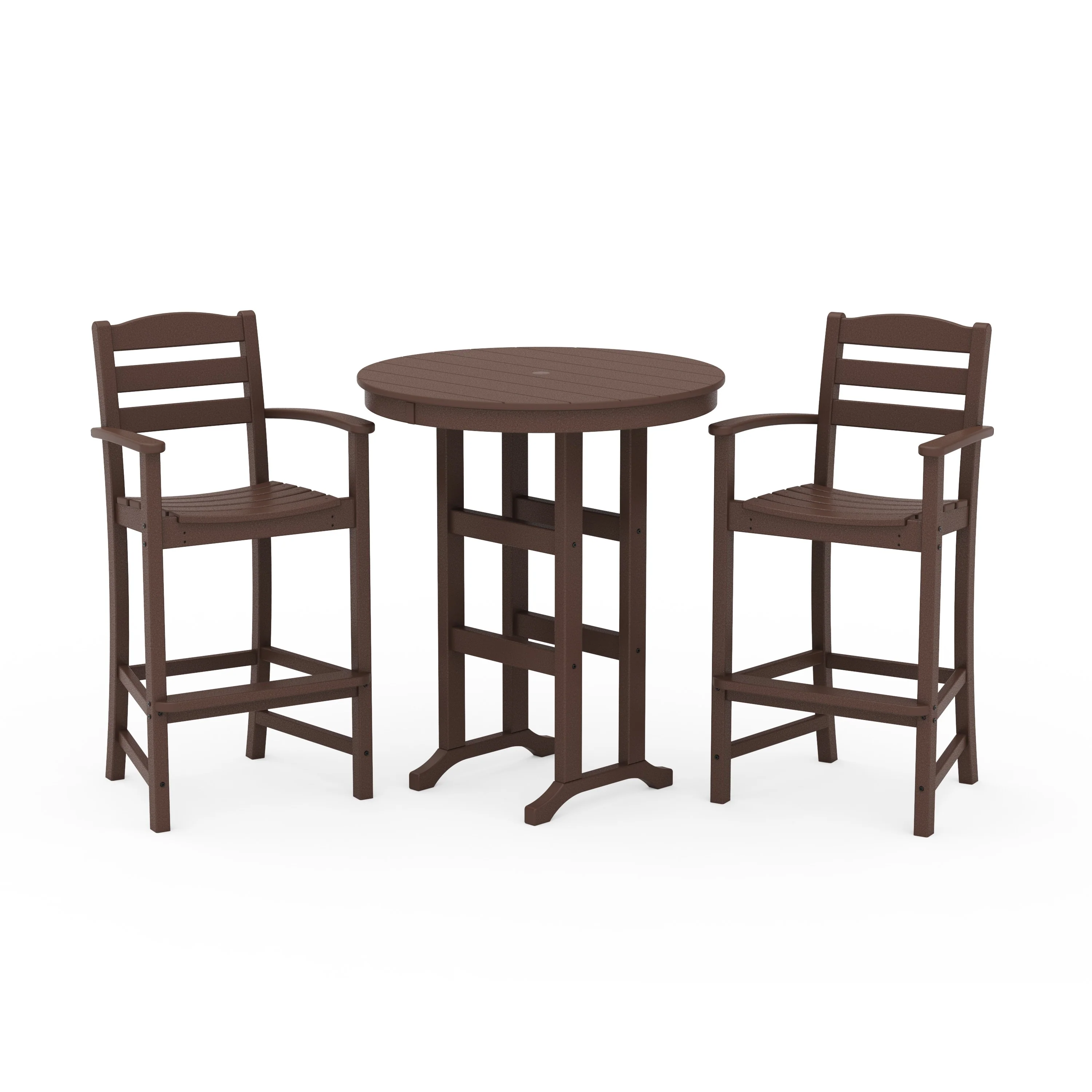 La Casa Café 3-Piece Round Farmhouse Bar Set - Image 8