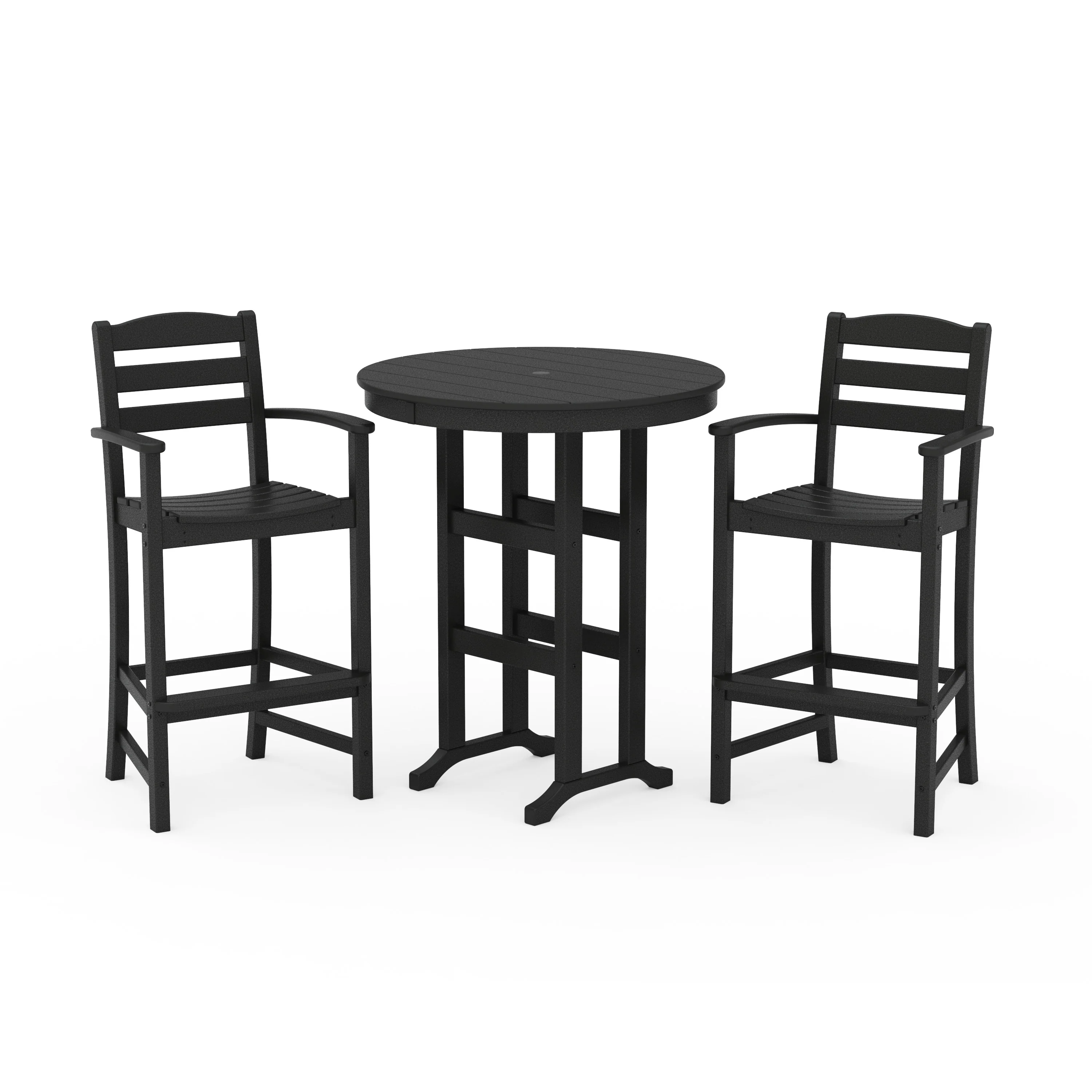 La Casa Café 3-Piece Round Farmhouse Bar Set - Image 9