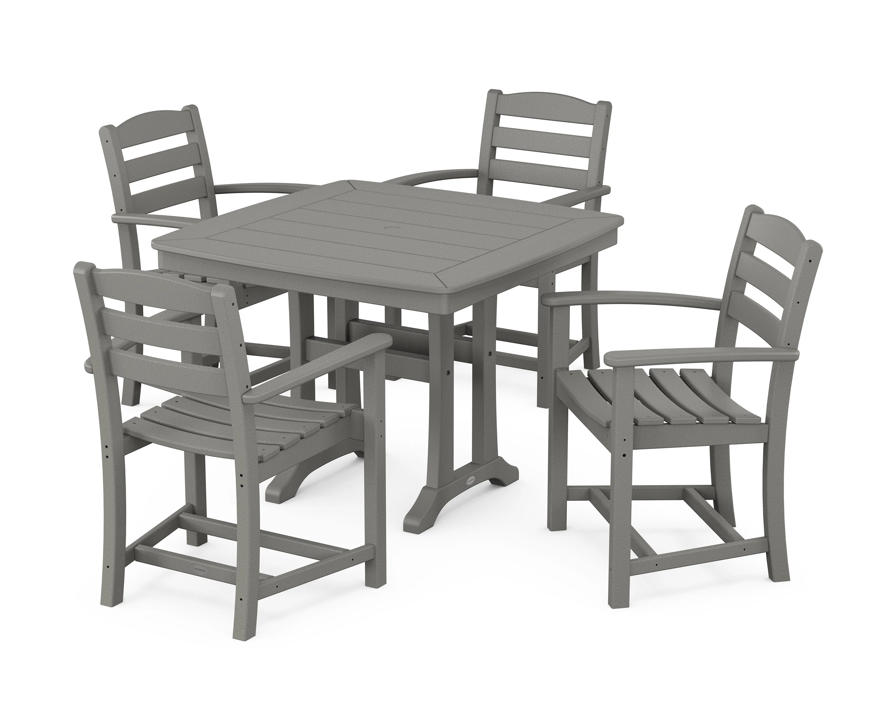 La Casa Café 5-Piece Dining Set with Trestle Legs