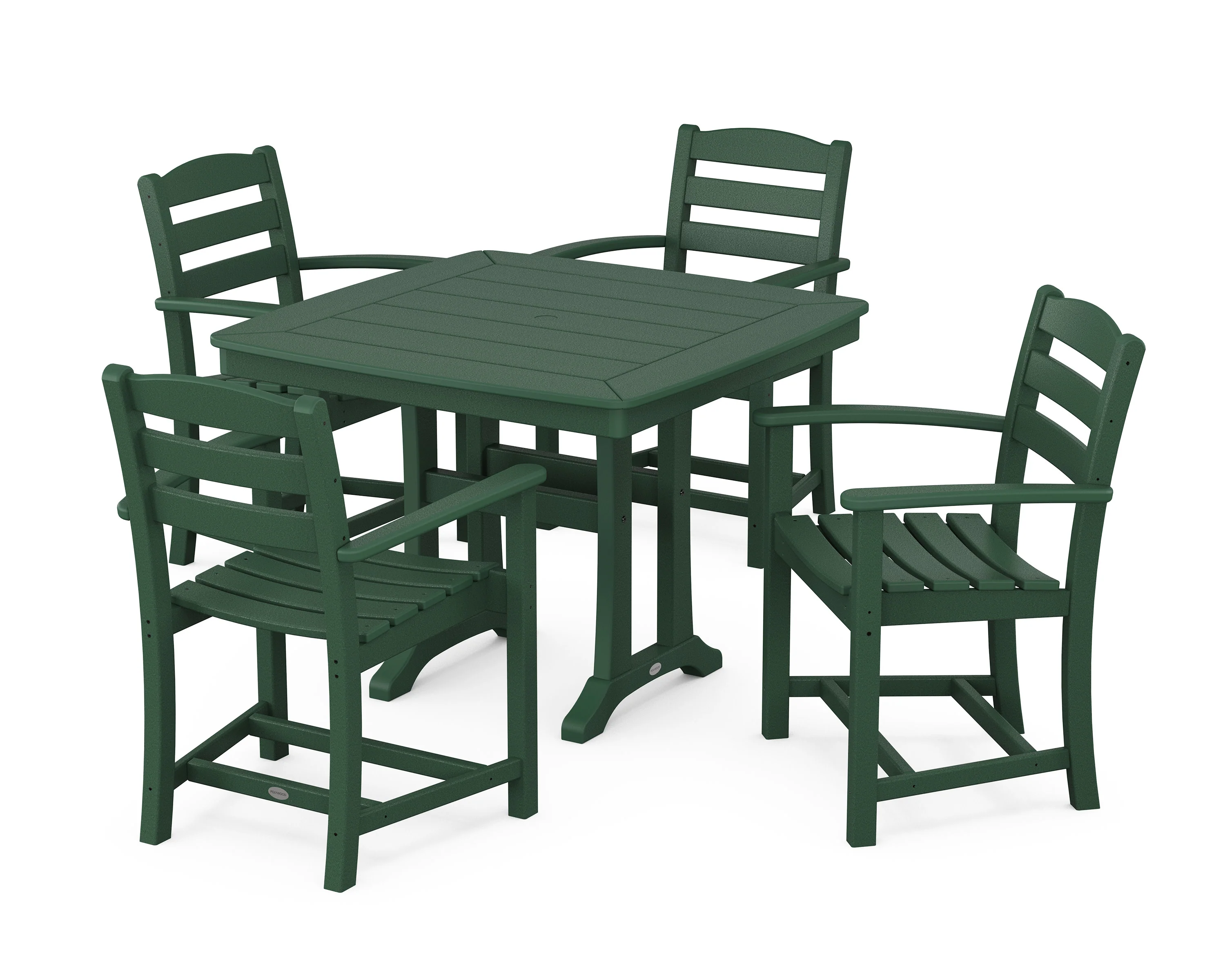 La Casa Café 5-Piece Dining Set with Trestle Legs - Image 10