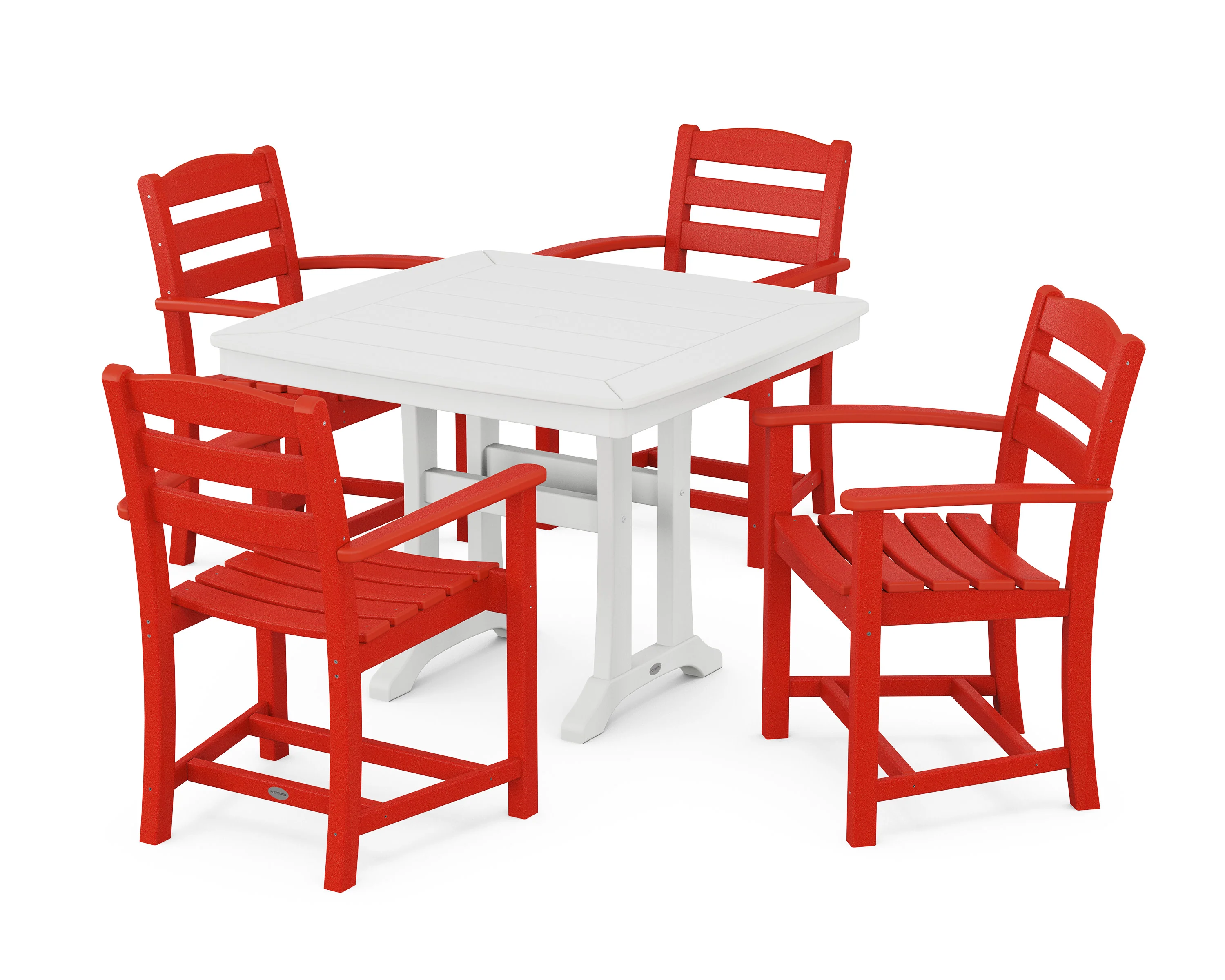 La Casa Café 5-Piece Dining Set with Trestle Legs - Image 12