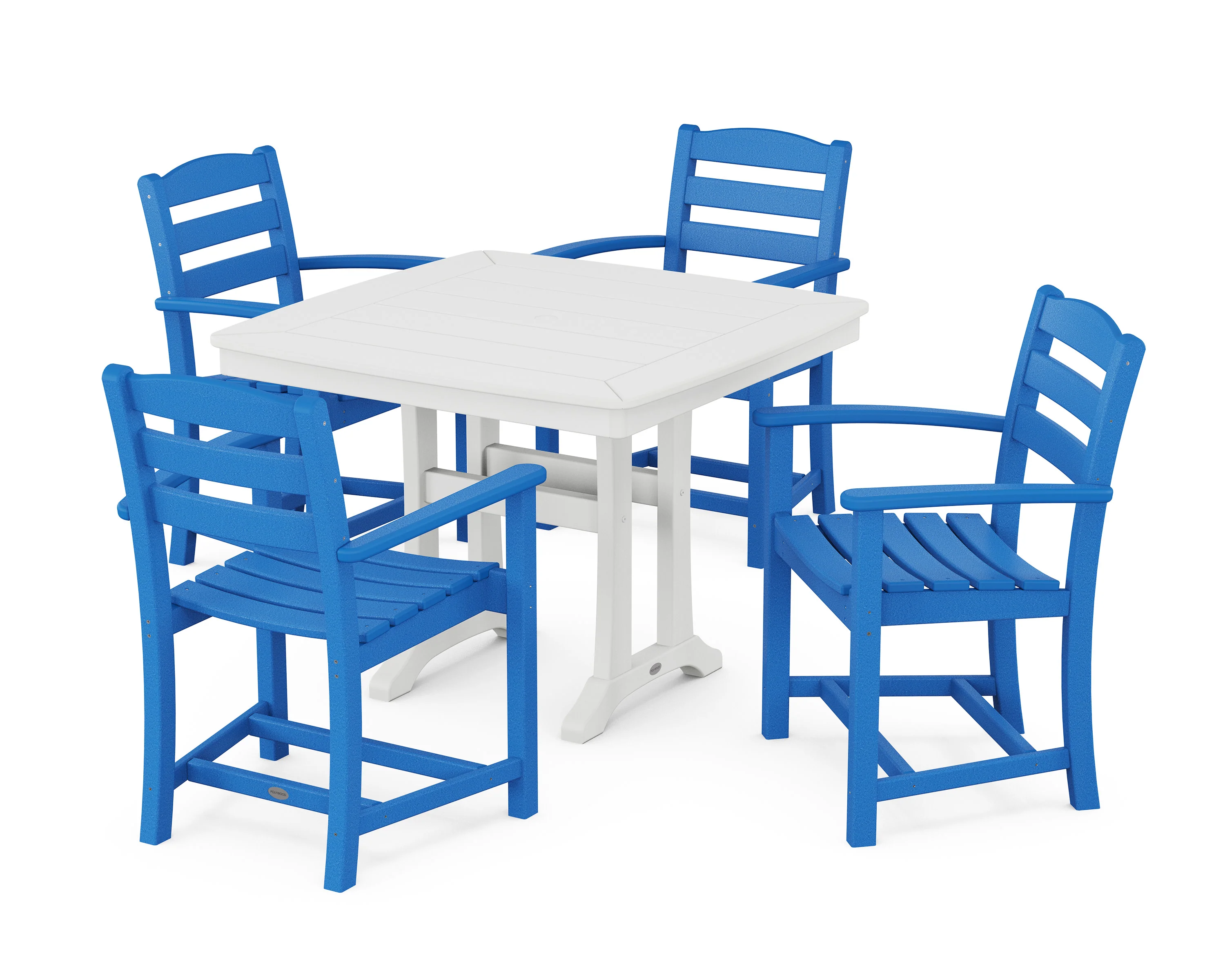 La Casa Café 5-Piece Dining Set with Trestle Legs - Image 13