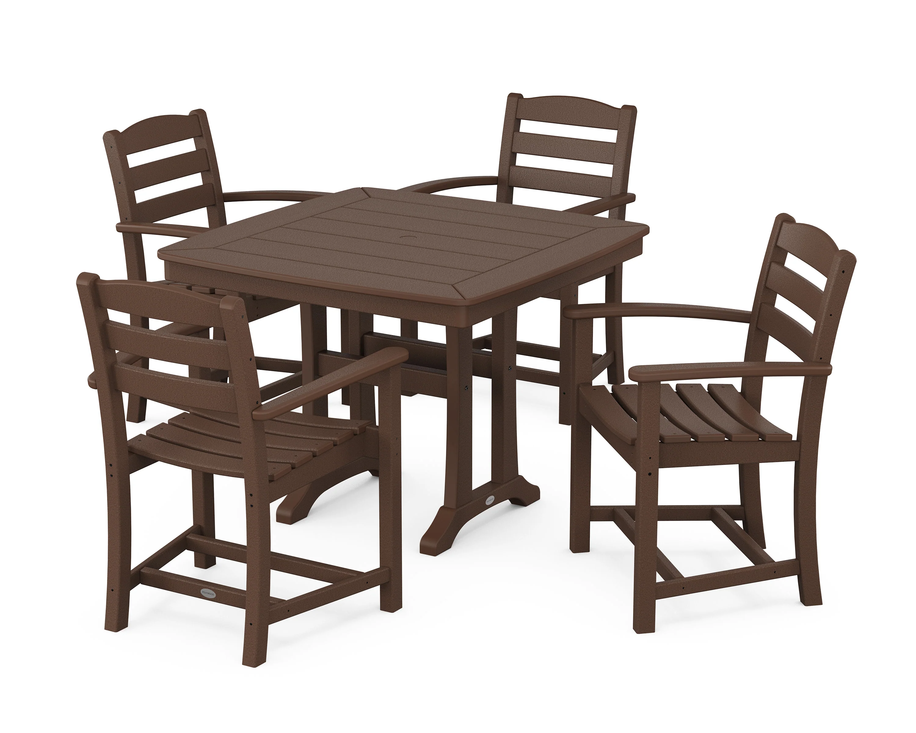 La Casa Café 5-Piece Dining Set with Trestle Legs - Image 14
