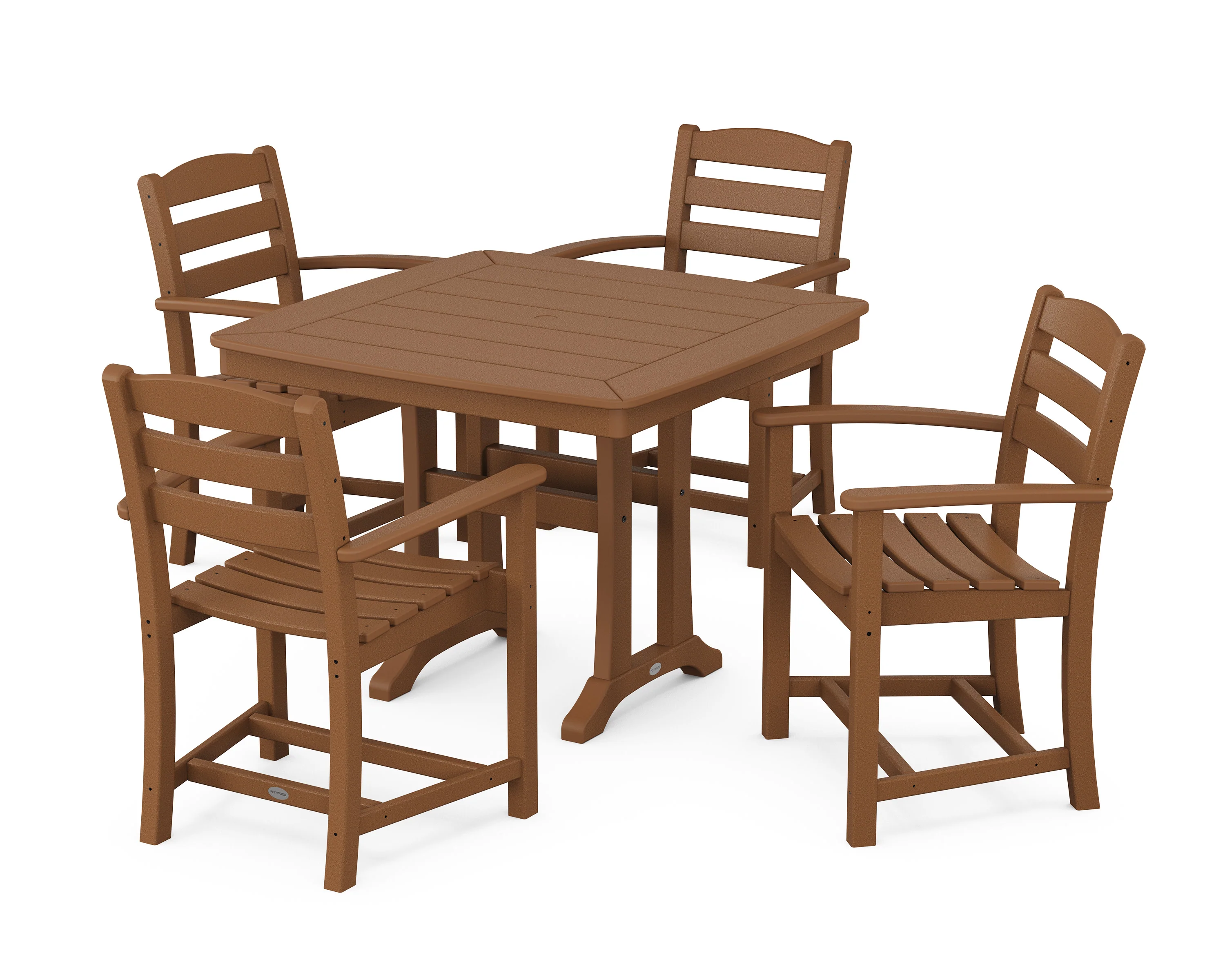 La Casa Café 5-Piece Dining Set with Trestle Legs - Image 15