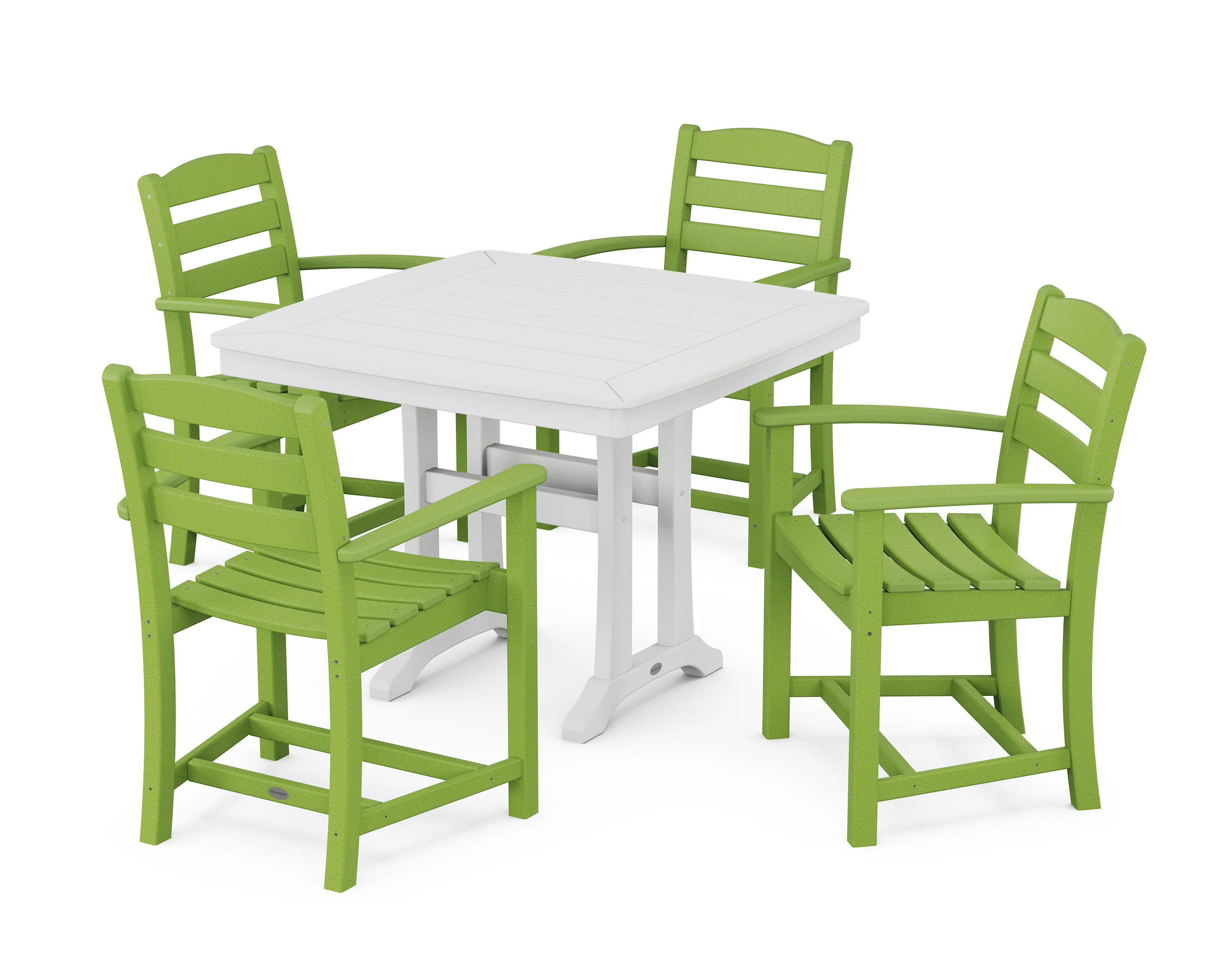 La Casa Café 5-Piece Dining Set with Trestle Legs - Image 4