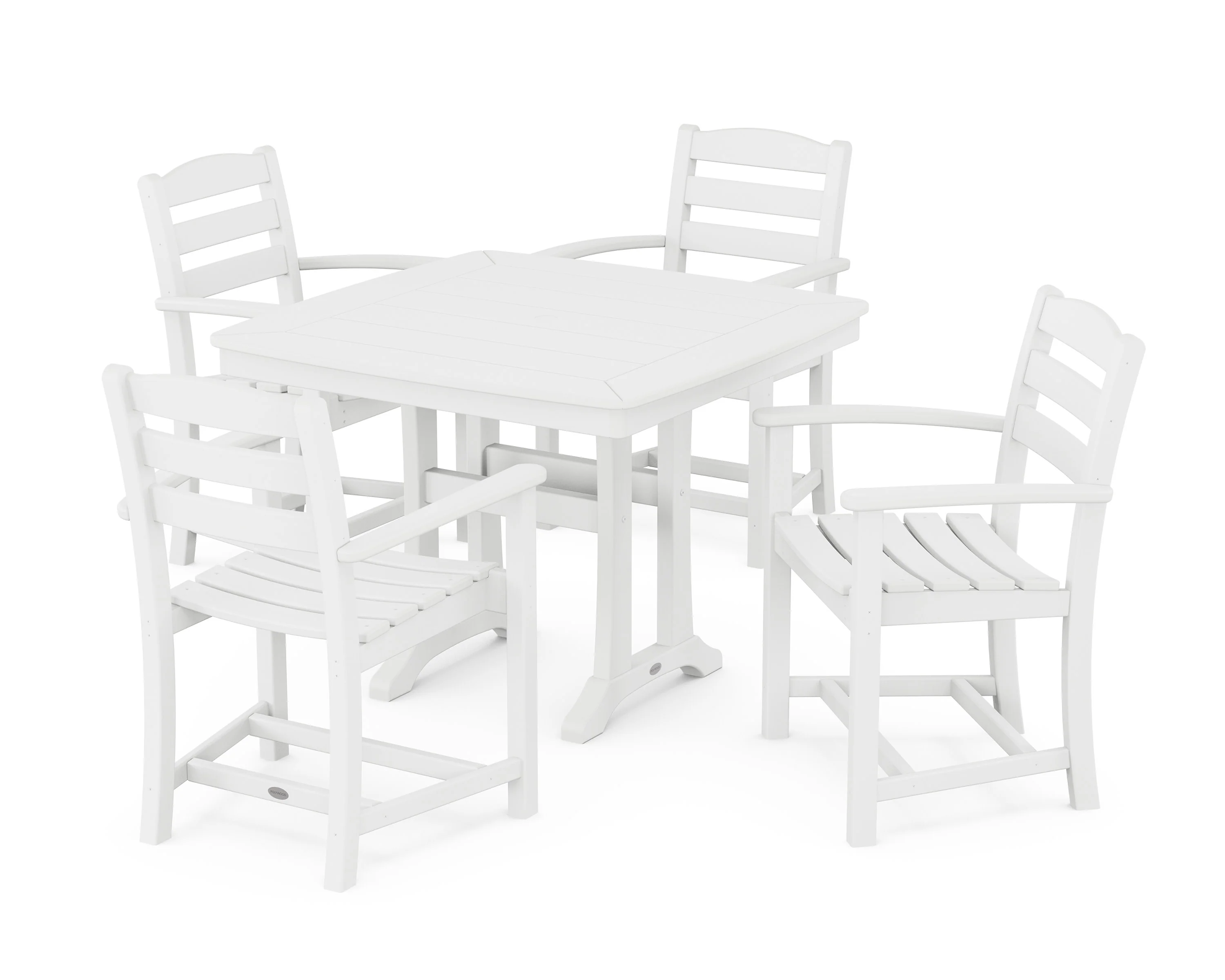 La Casa Café 5-Piece Dining Set with Trestle Legs - Image 5
