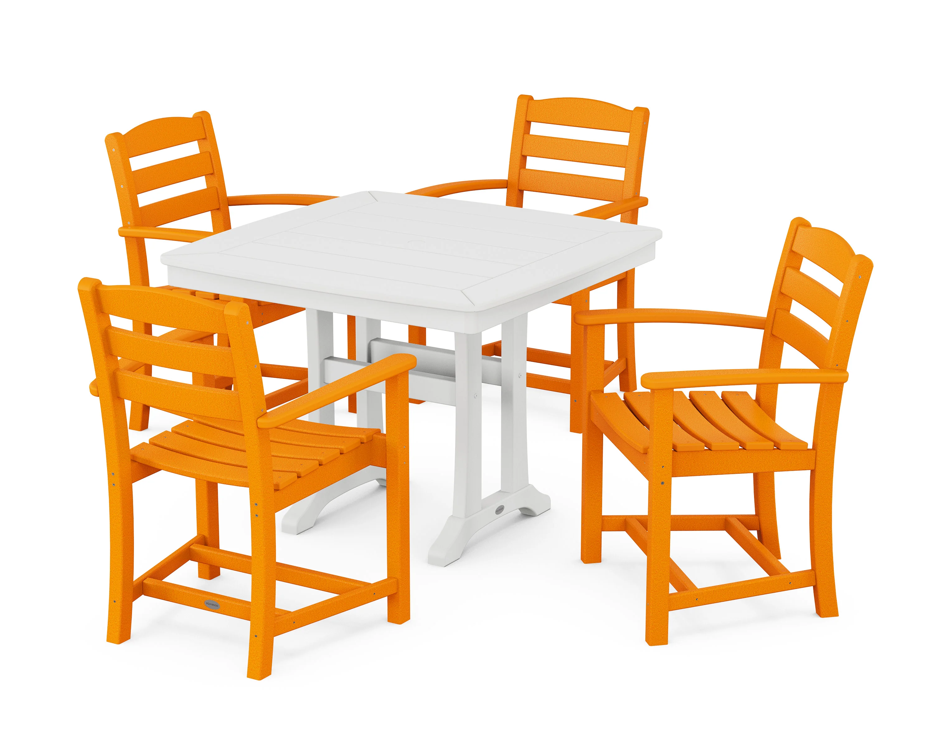 La Casa Café 5-Piece Dining Set with Trestle Legs - Image 6