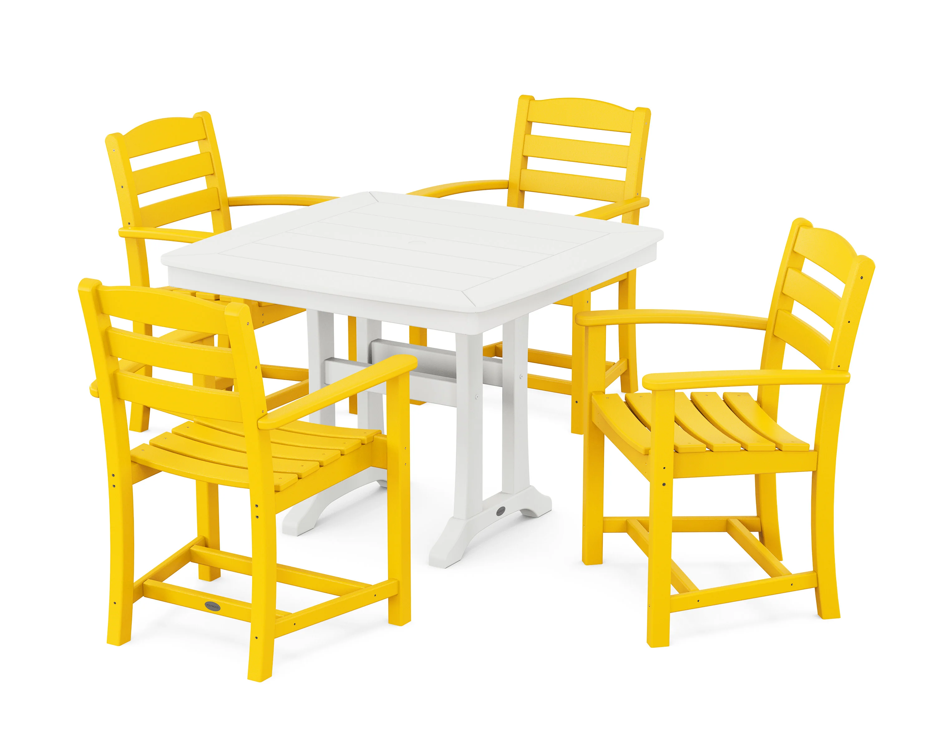 La Casa Café 5-Piece Dining Set with Trestle Legs - Image 7