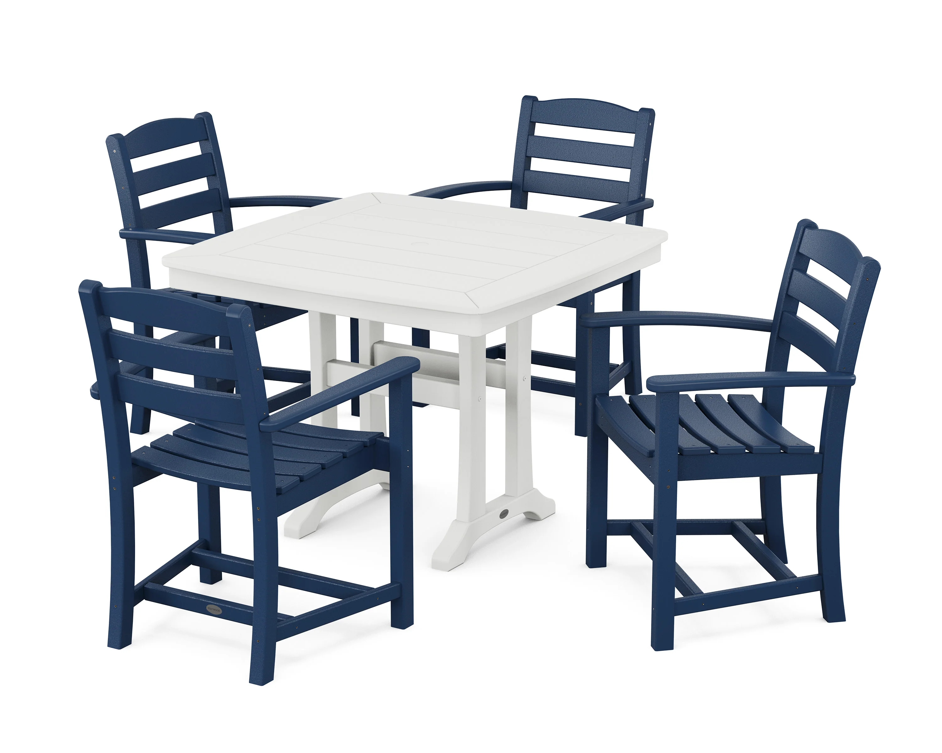 La Casa Café 5-Piece Dining Set with Trestle Legs - Image 8