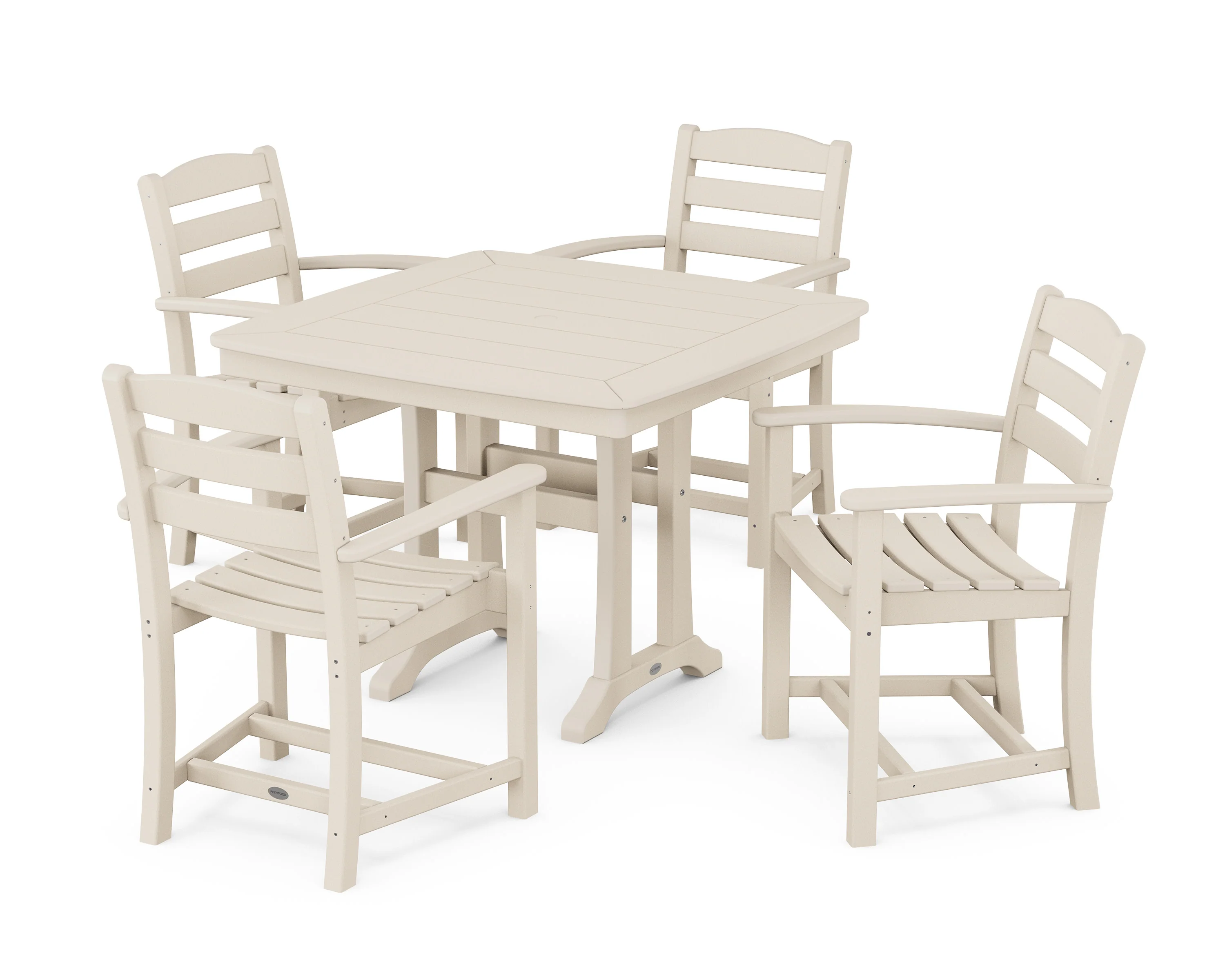 La Casa Café 5-Piece Dining Set with Trestle Legs - Image 9