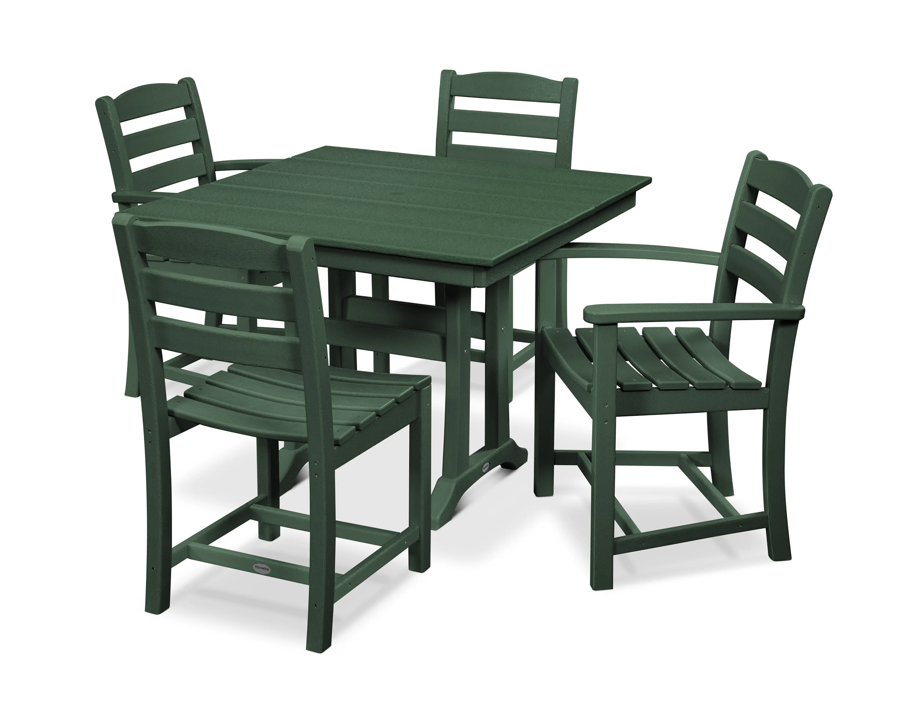 La Casa Café 5-Piece Farmhouse Dining Set with Trestle Legs - Image 13
