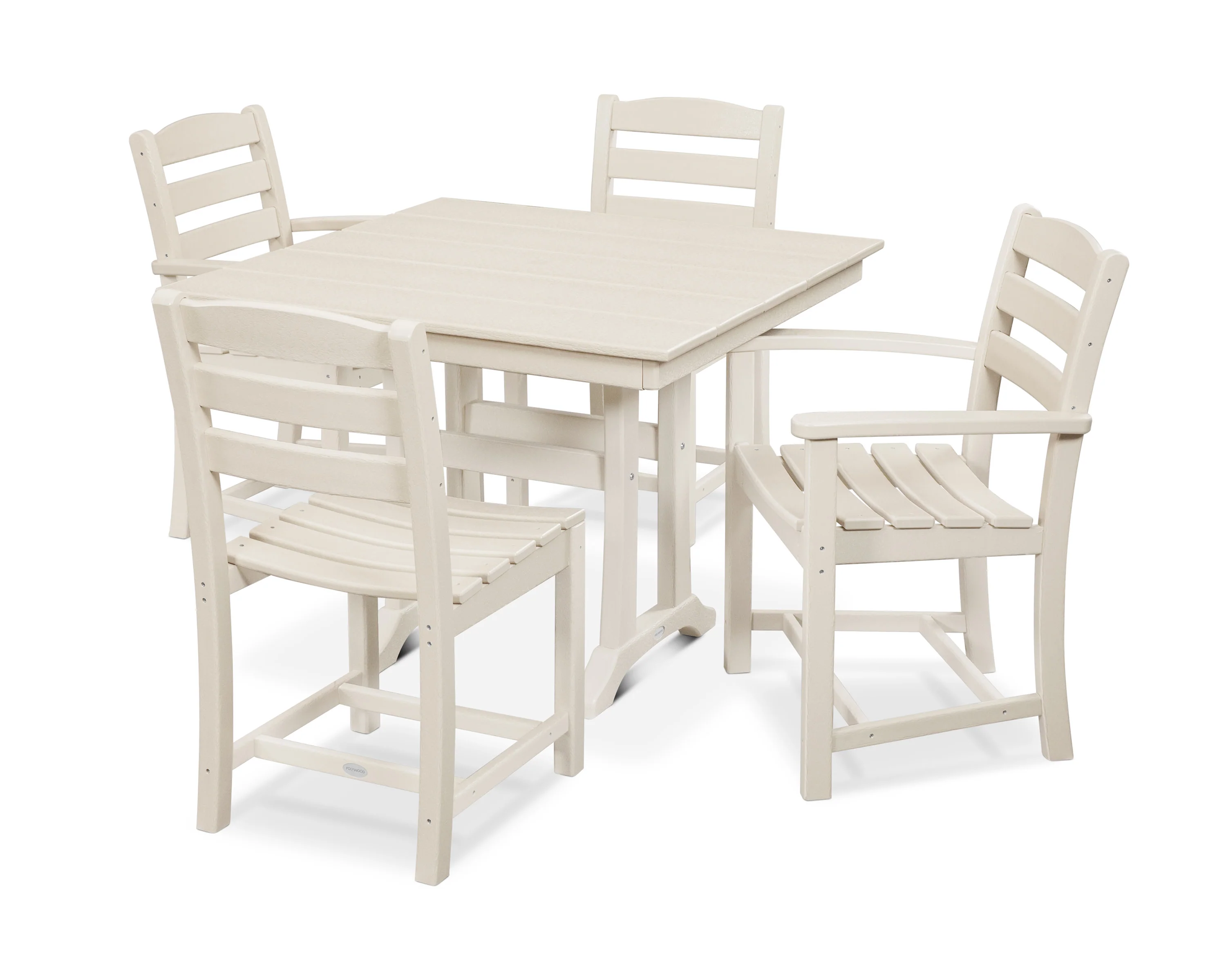 La Casa Café 5-Piece Farmhouse Dining Set with Trestle Legs - Image 8