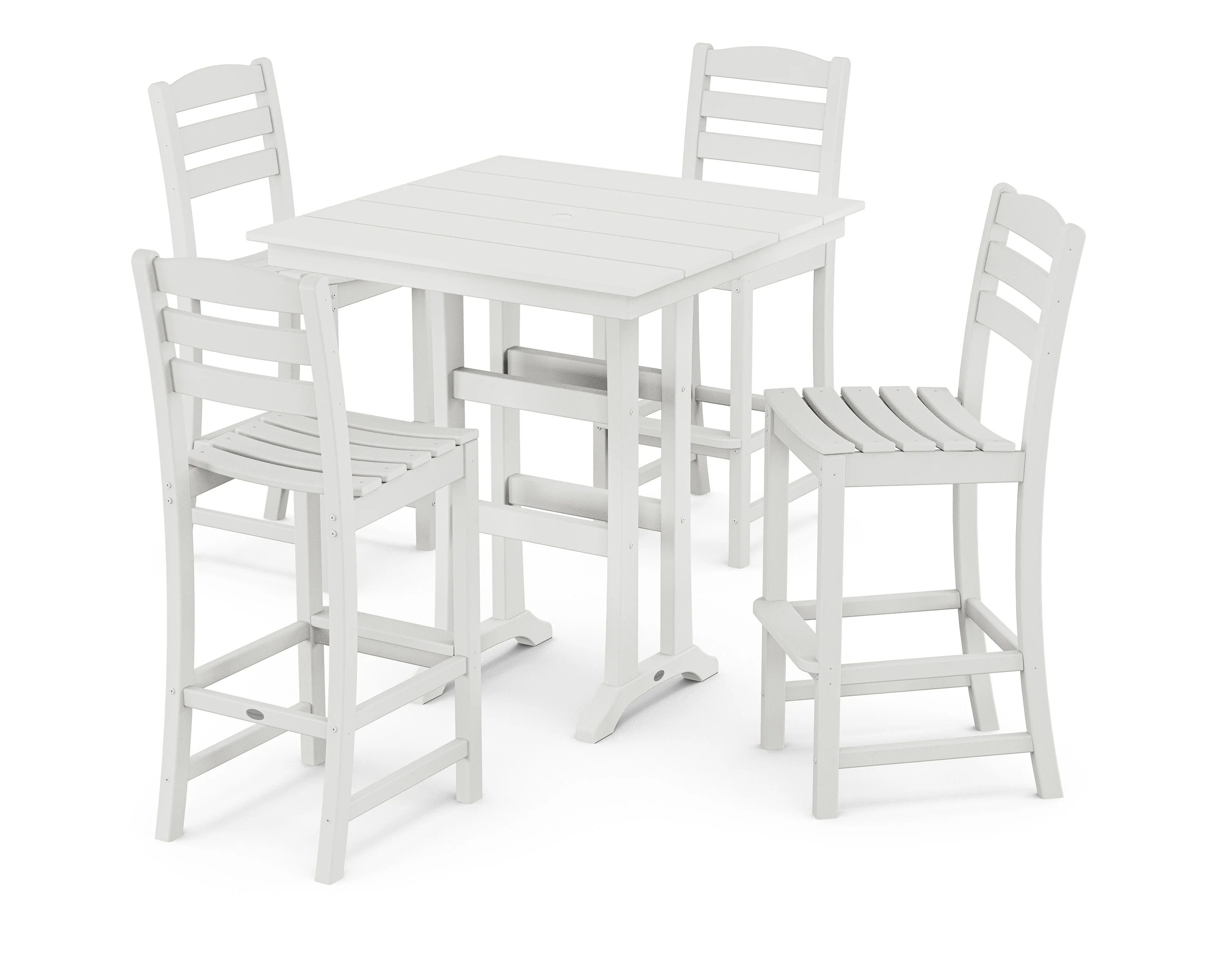 La Casa Café 5-Piece Farmhouse Trestle Bar Set - Image 6