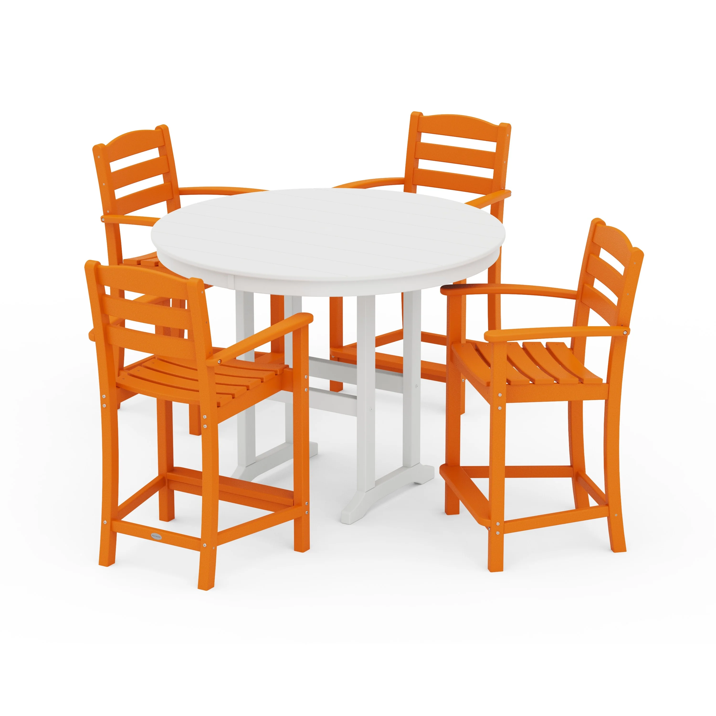 La Casa Café 5-Piece Round Farmhouse Counter Set - Image 13