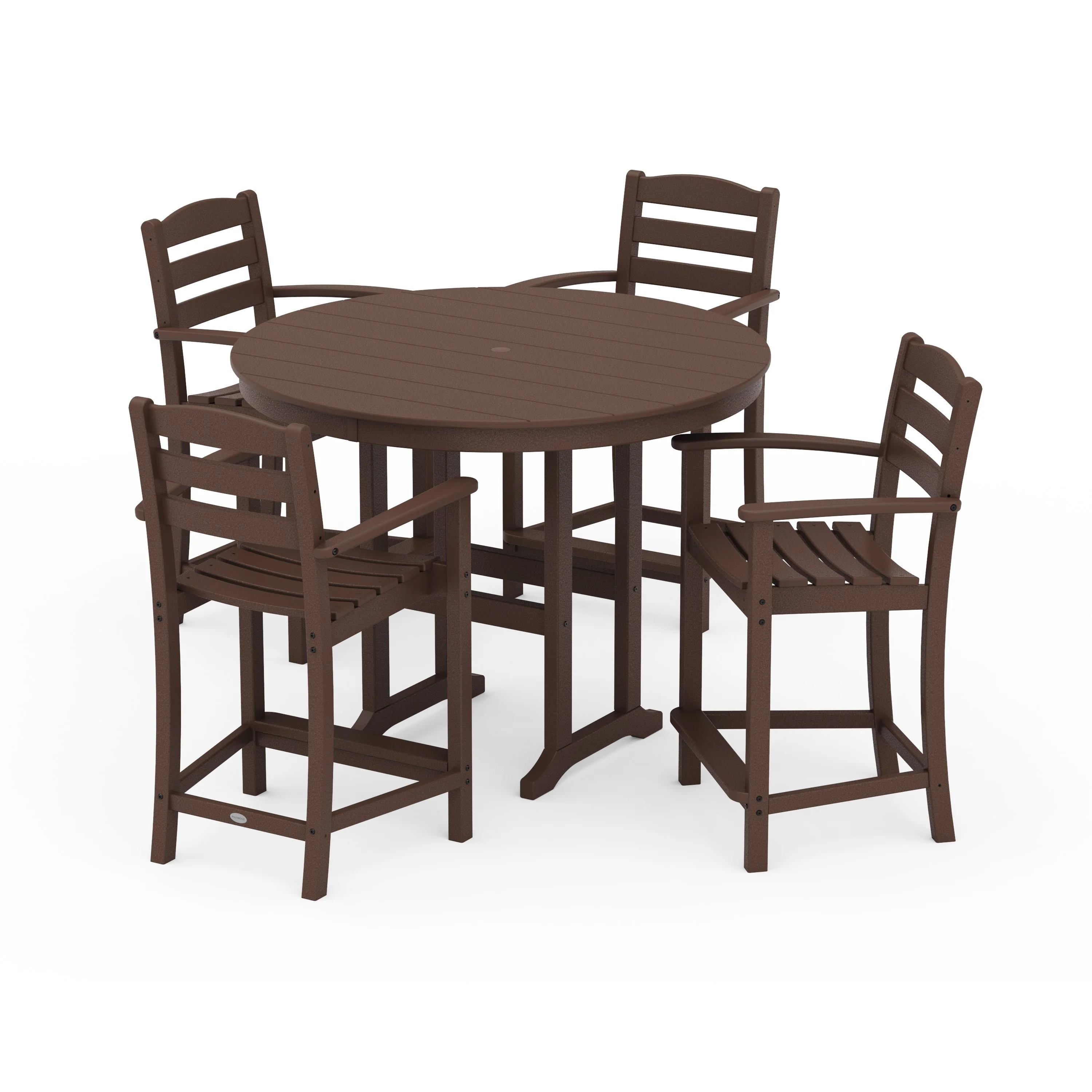 La Casa Café 5-Piece Round Farmhouse Counter Set - Image 15