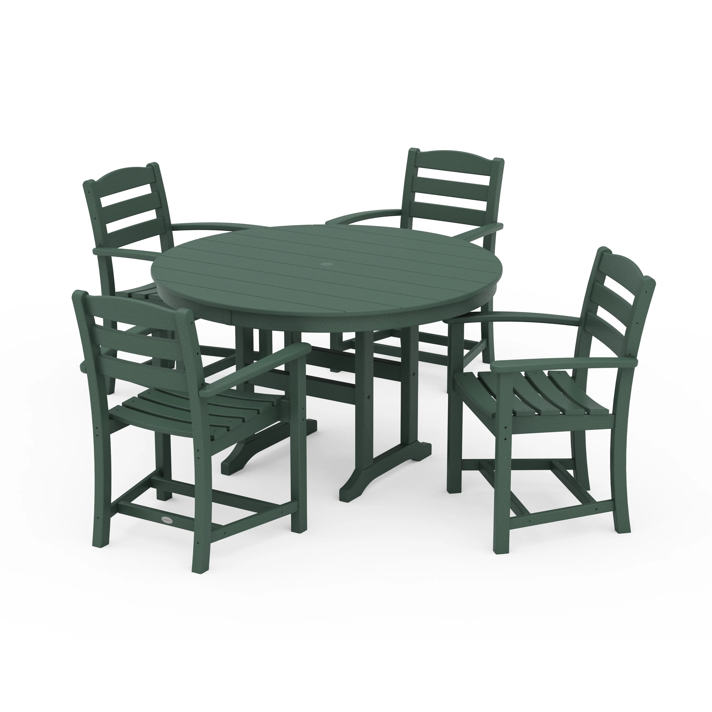 La Casa Café 5-Piece Round Farmhouse Dining Set - Image 13