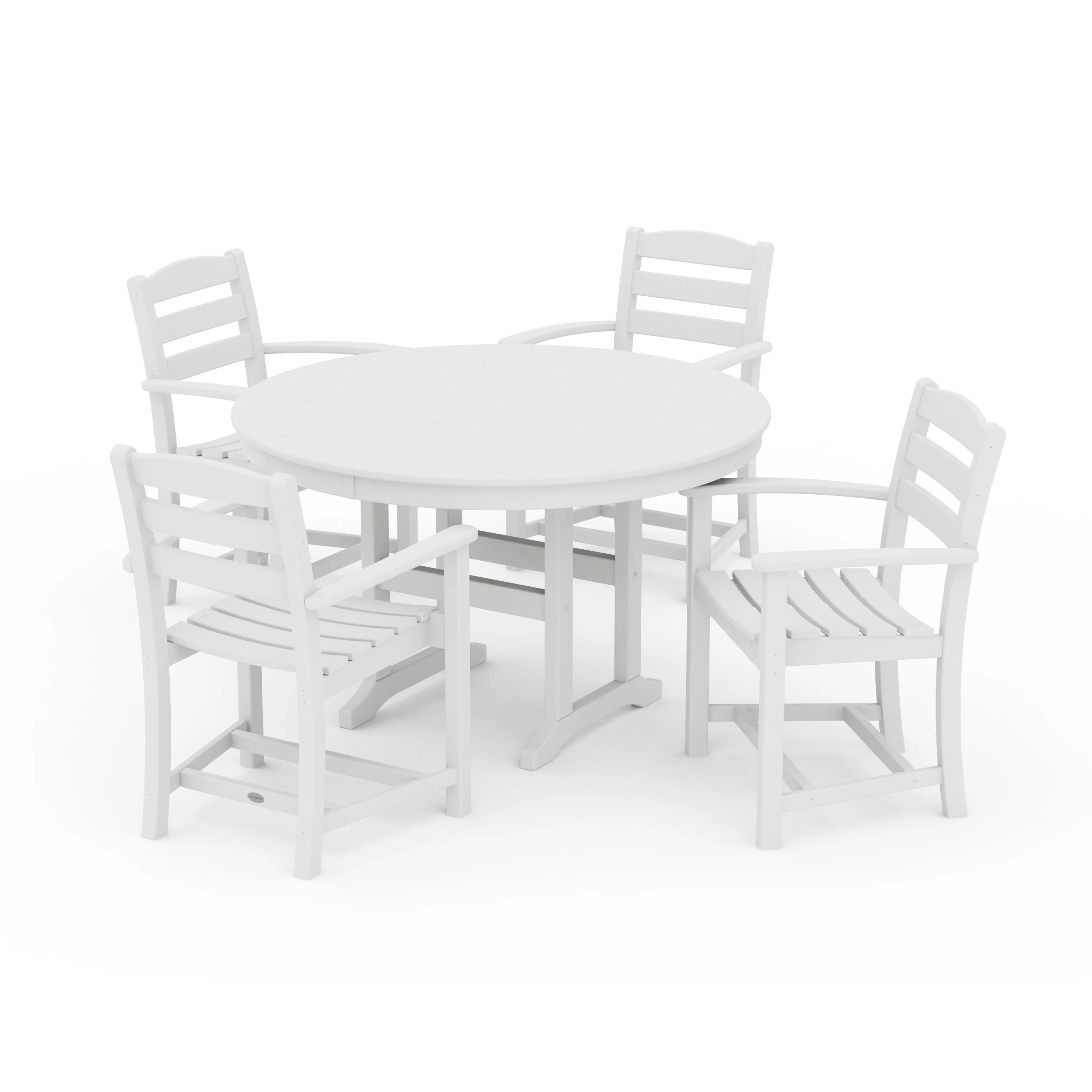 La Casa Café 5-Piece Round Farmhouse Dining Set - Image 17