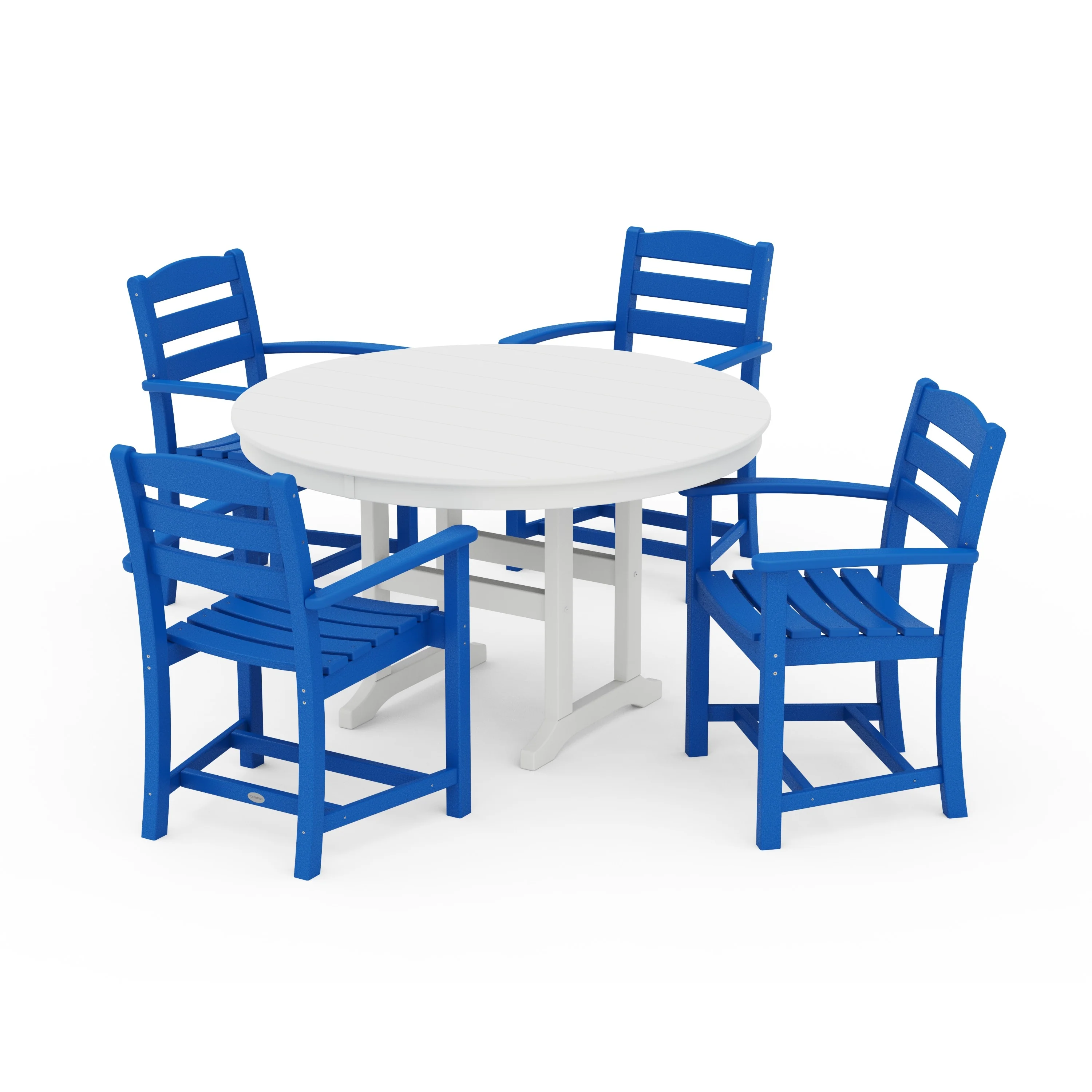 La Casa Café 5-Piece Round Farmhouse Dining Set - Image 18