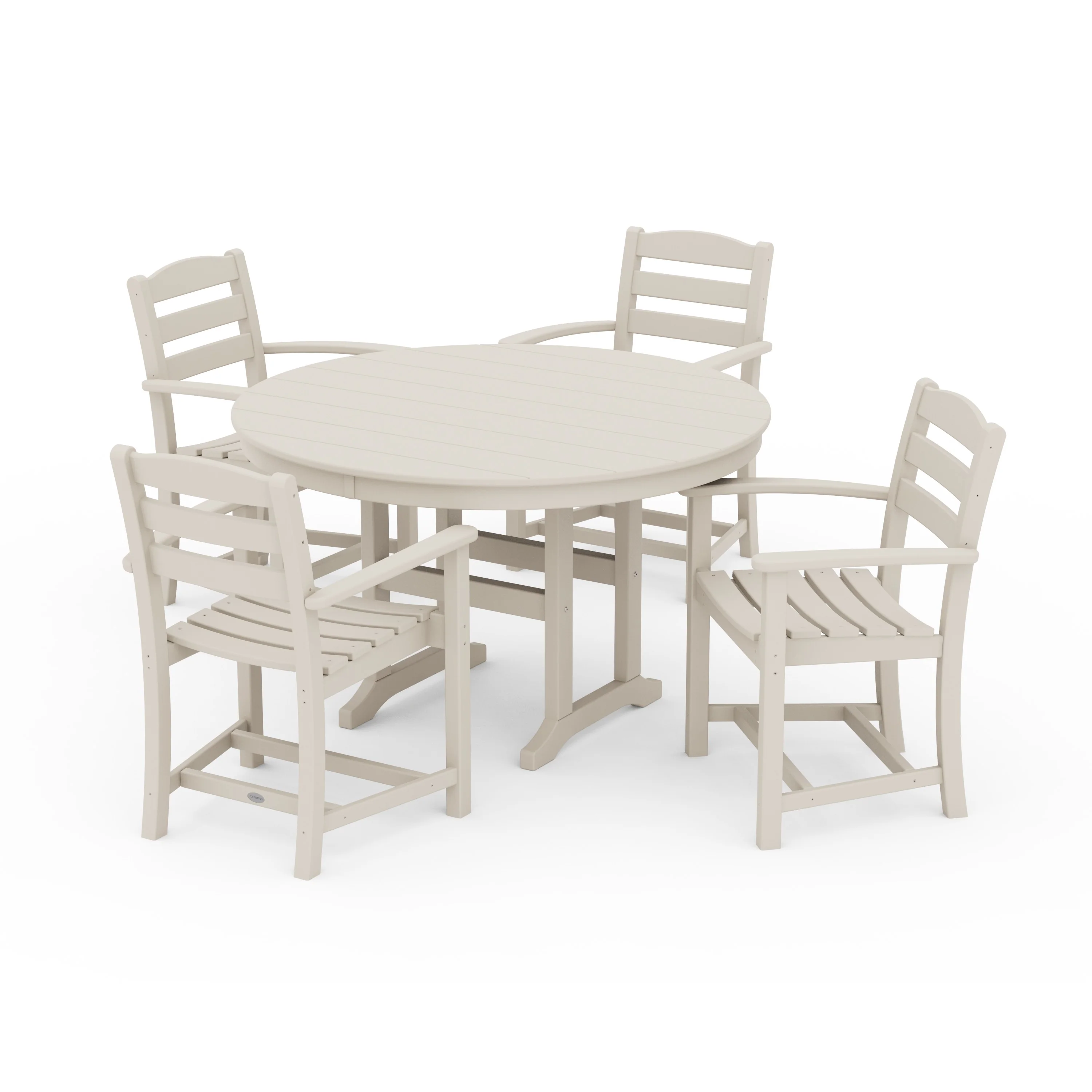 La Casa Café 5-Piece Round Farmhouse Dining Set - Image 19