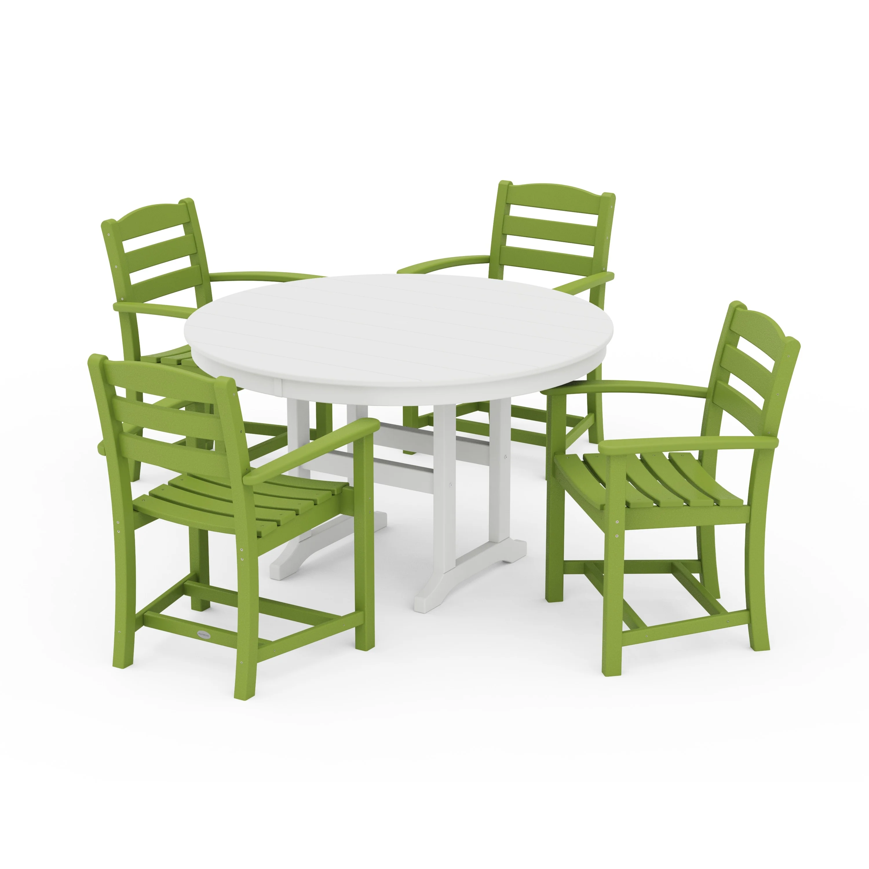 La Casa Café 5-Piece Round Farmhouse Dining Set - Image 8