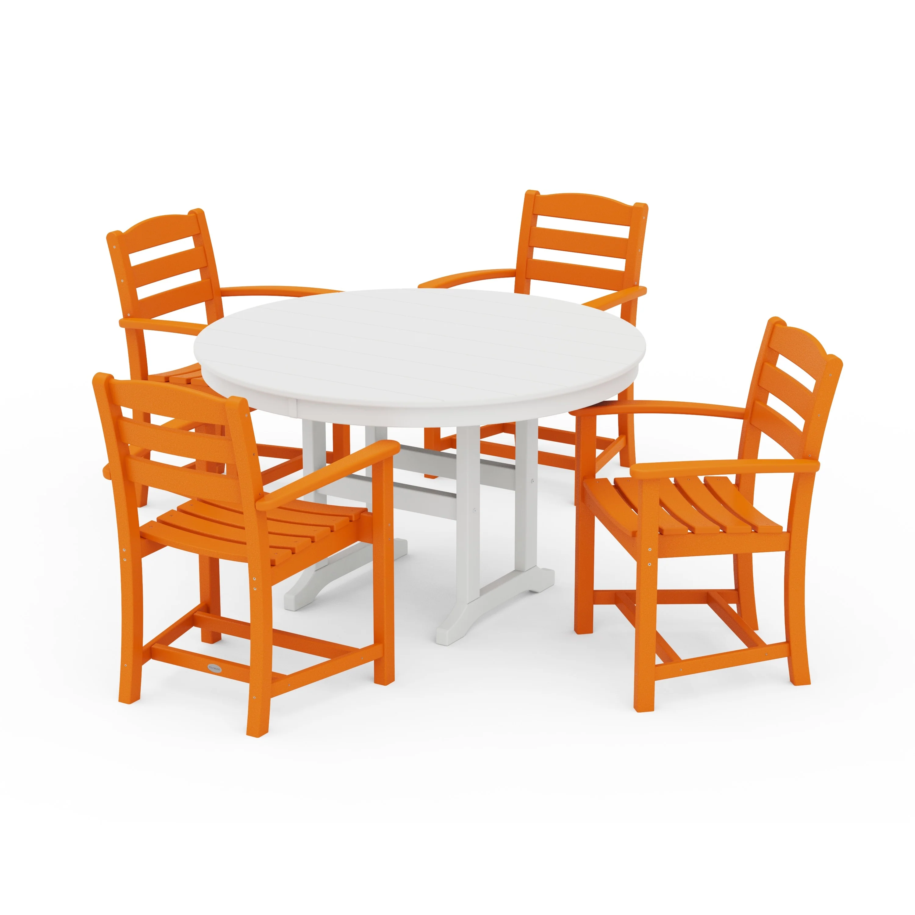 La Casa Café 5-Piece Round Farmhouse Dining Set - Image 9