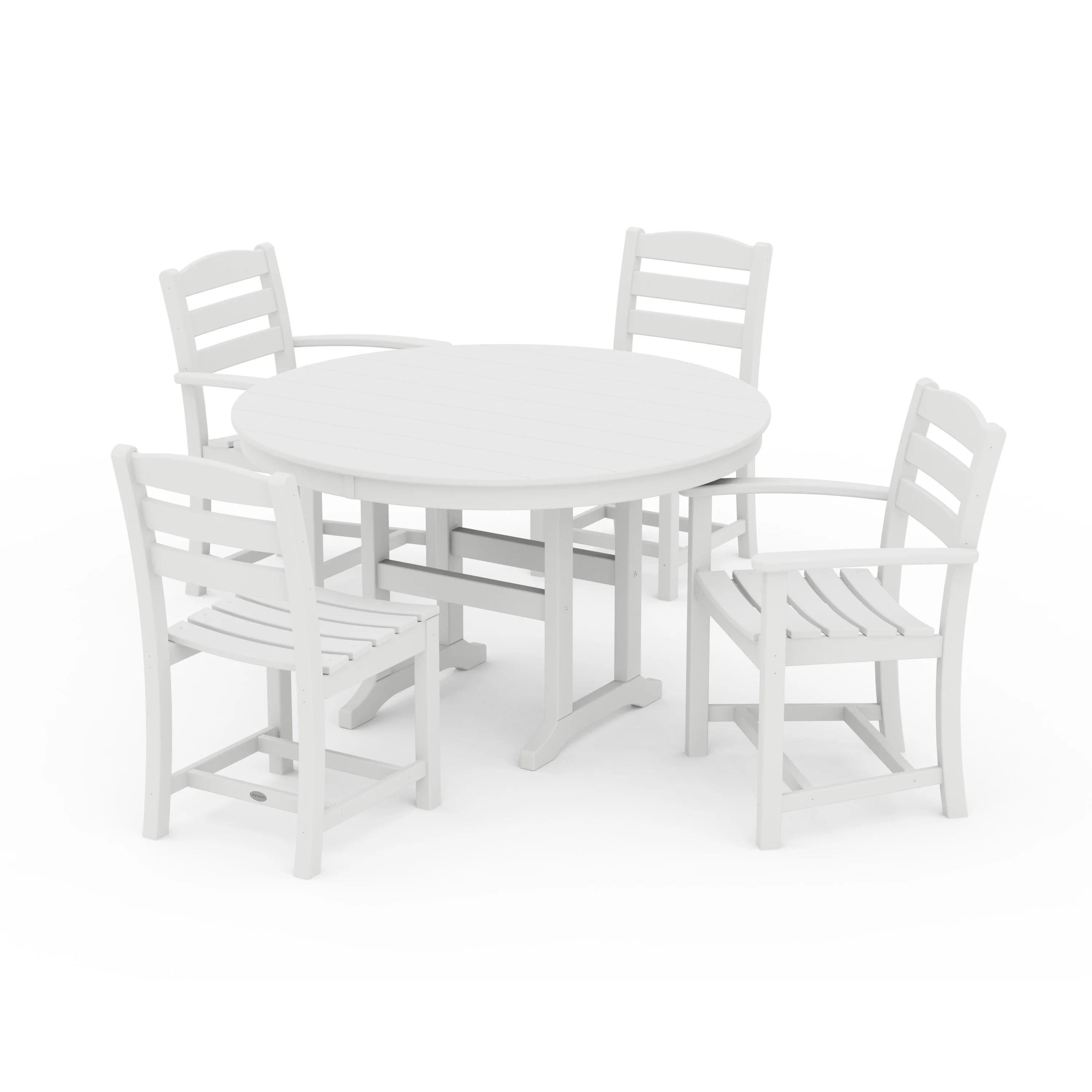 La Casa Café 5-Piece Round Farmhouse Dining Set - Image 16