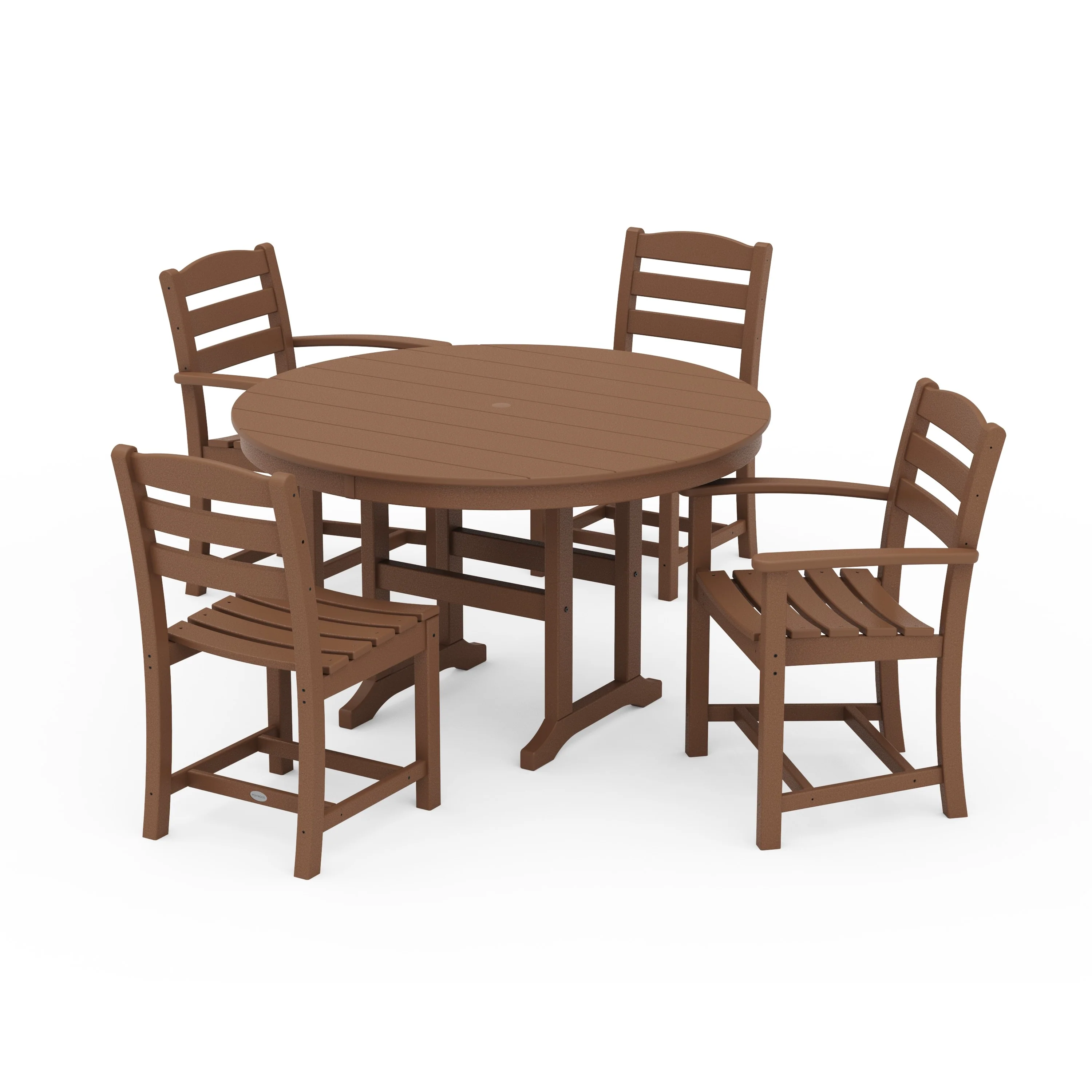 La Casa Café 5-Piece Round Farmhouse Dining Set - Image 6