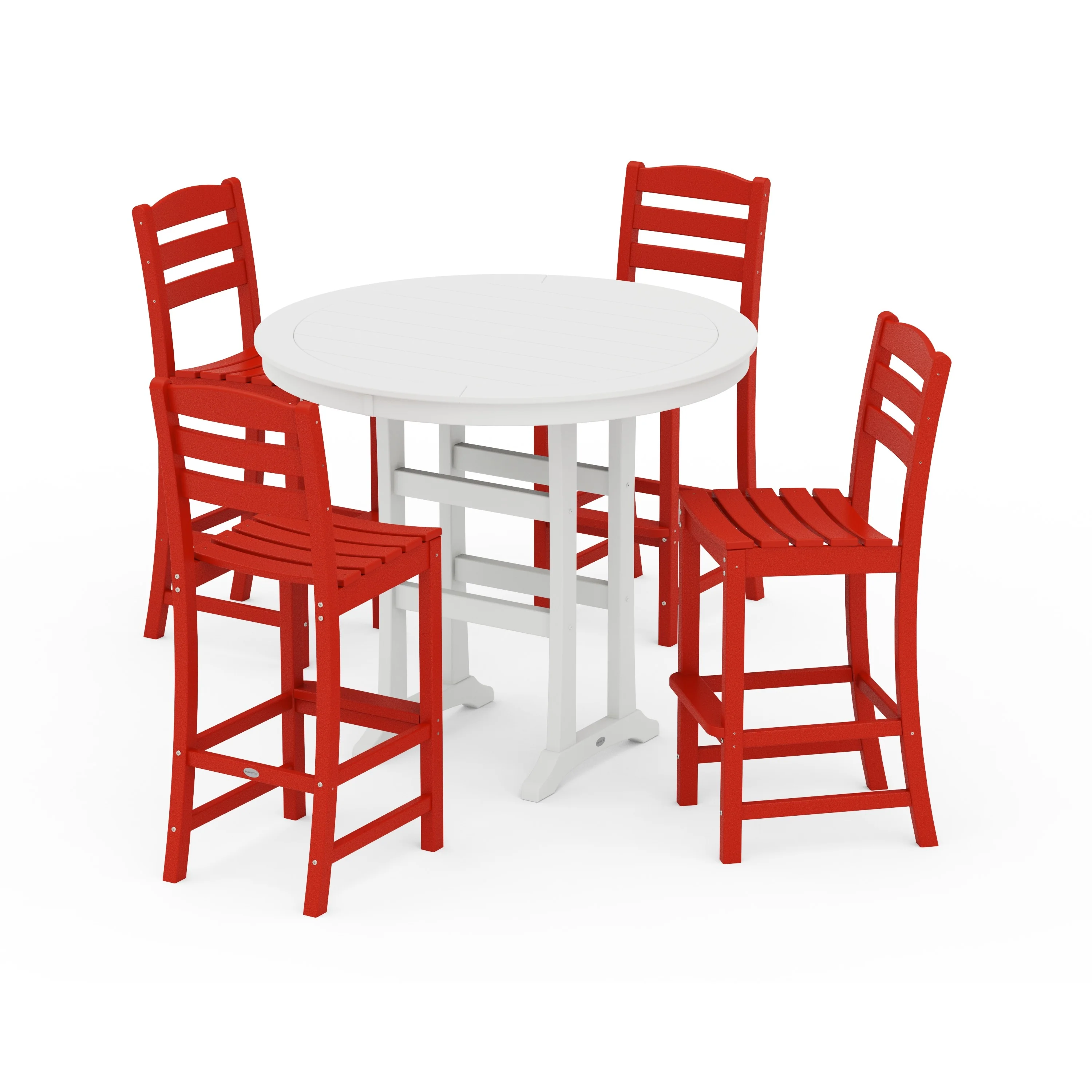 La Casa Café 5-Piece Side Chair Bar Dining Set - Image 10