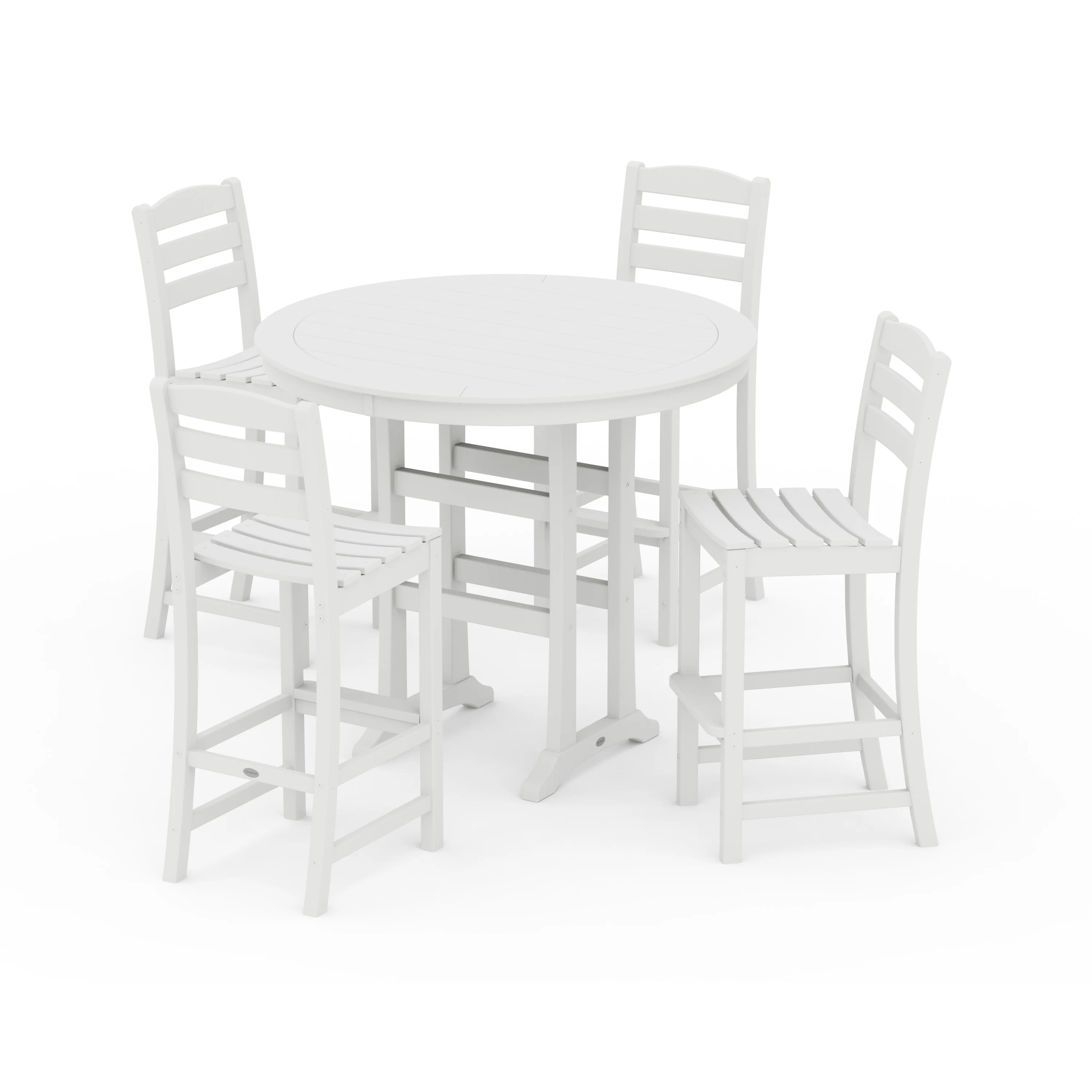 La Casa Café 5-Piece Side Chair Bar Dining Set - Image 11