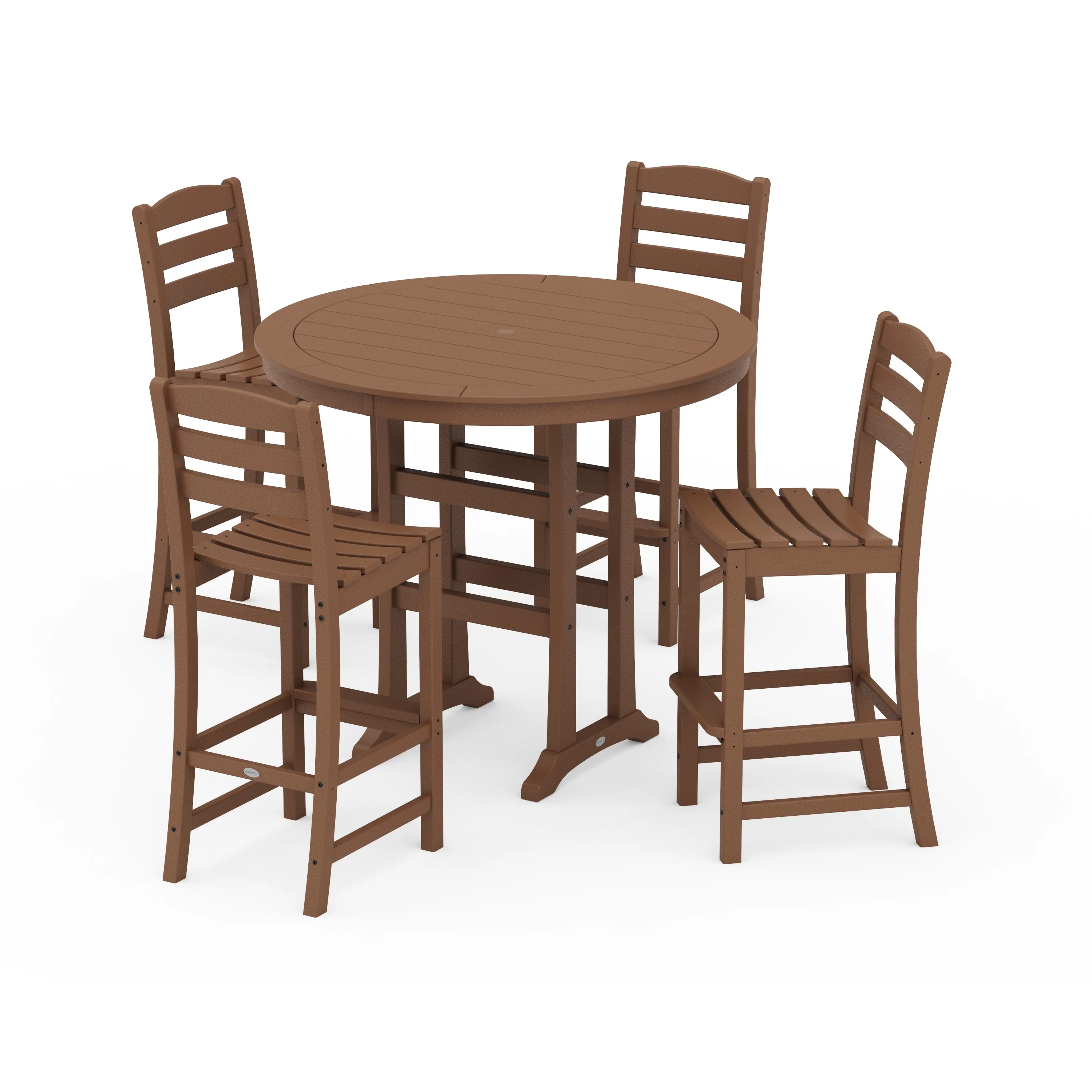 La Casa Café 5-Piece Side Chair Bar Dining Set - Image 13