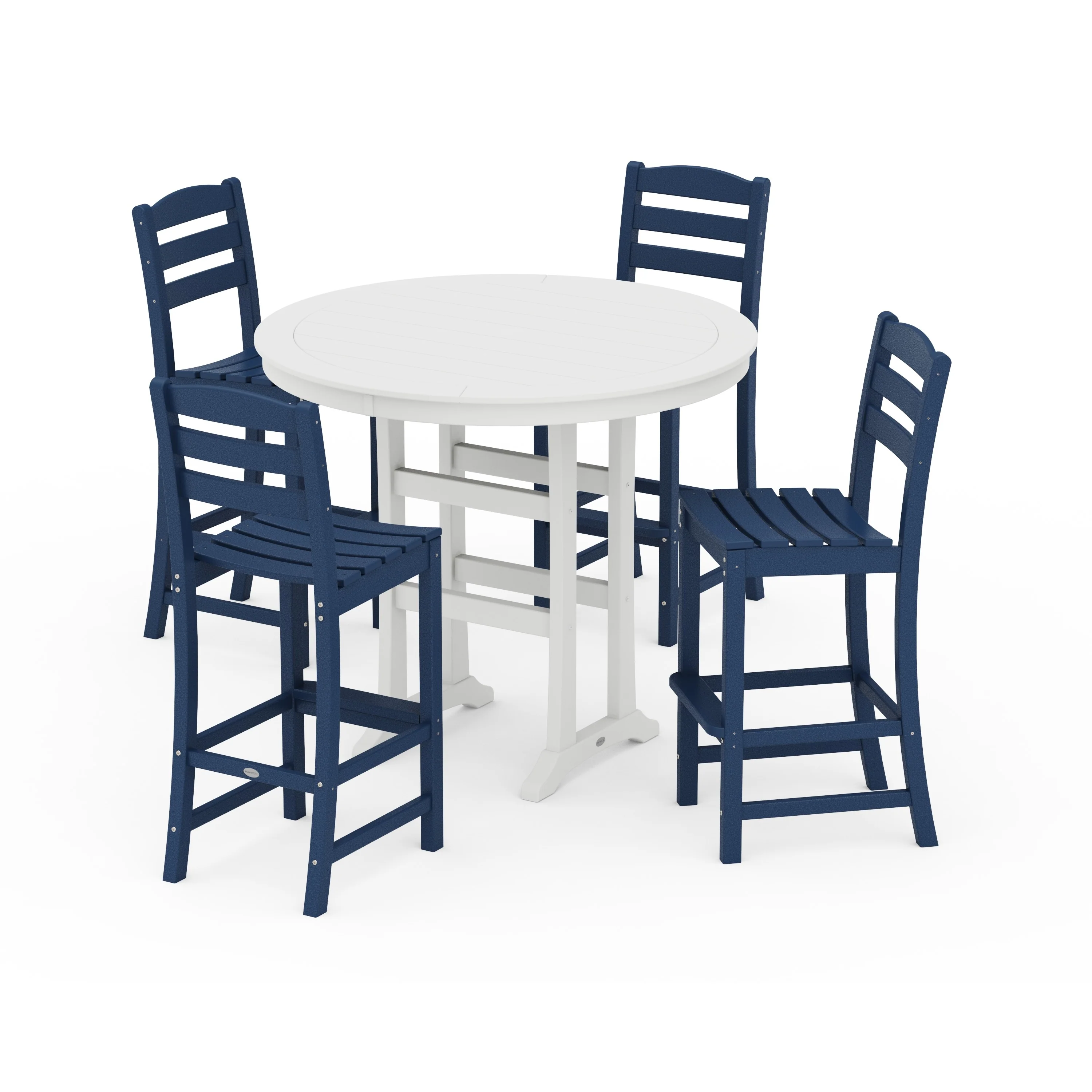 La Casa Café 5-Piece Side Chair Bar Dining Set - Image 14