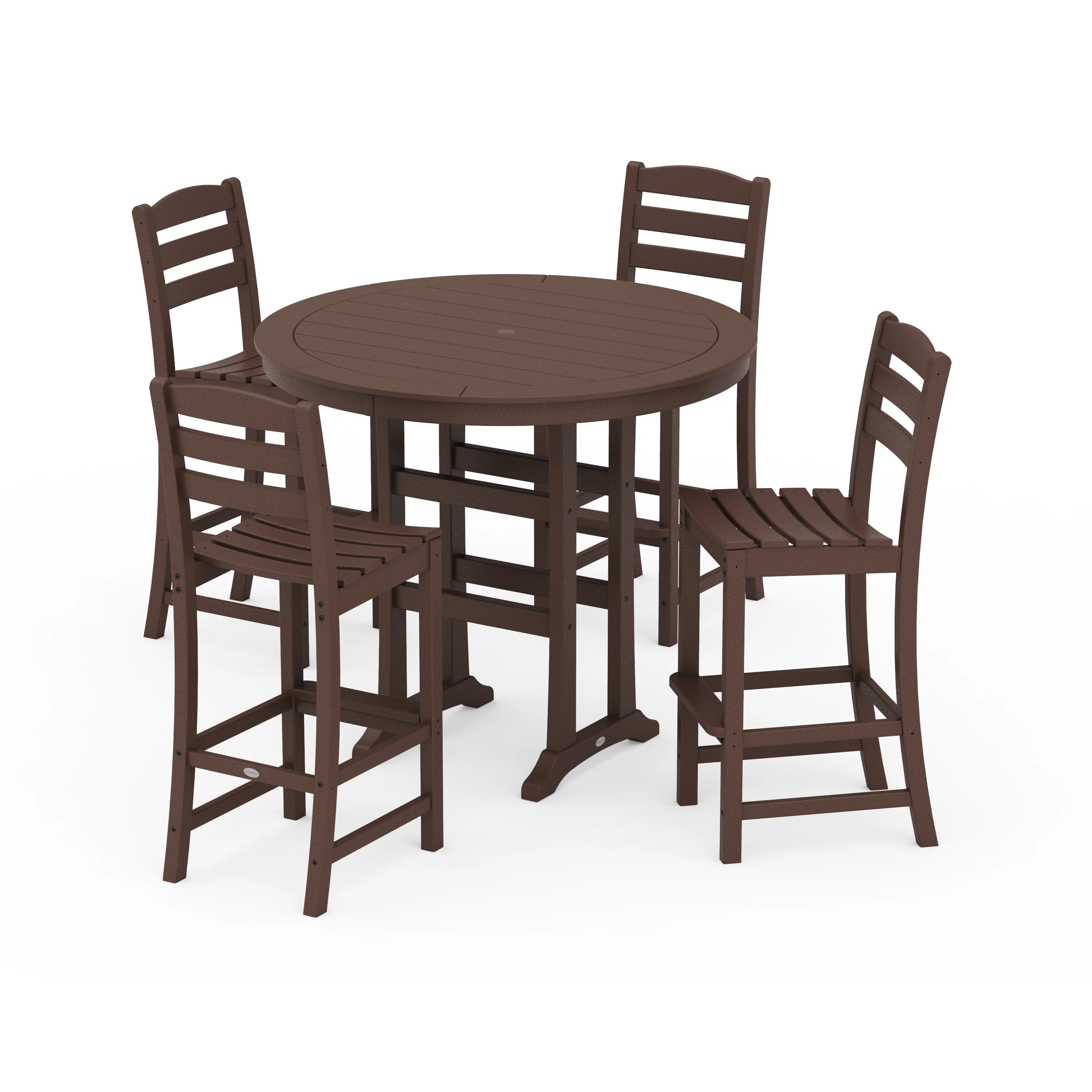 La Casa Café 5-Piece Side Chair Bar Dining Set - Image 15