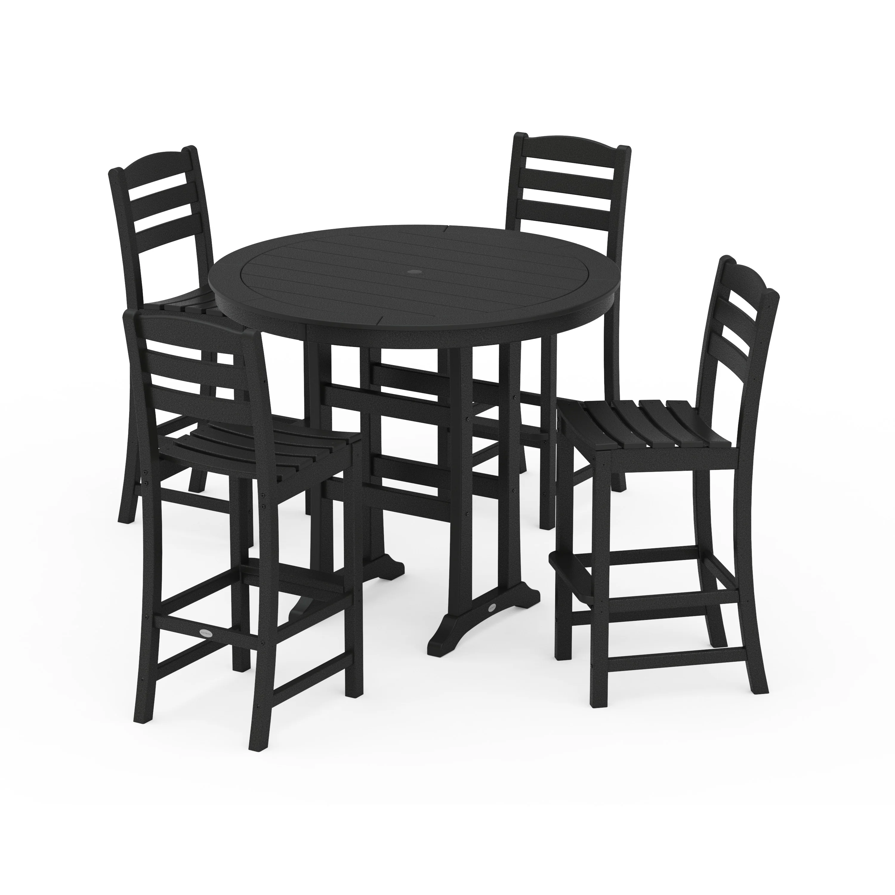 La Casa Café 5-Piece Side Chair Bar Dining Set - Image 16